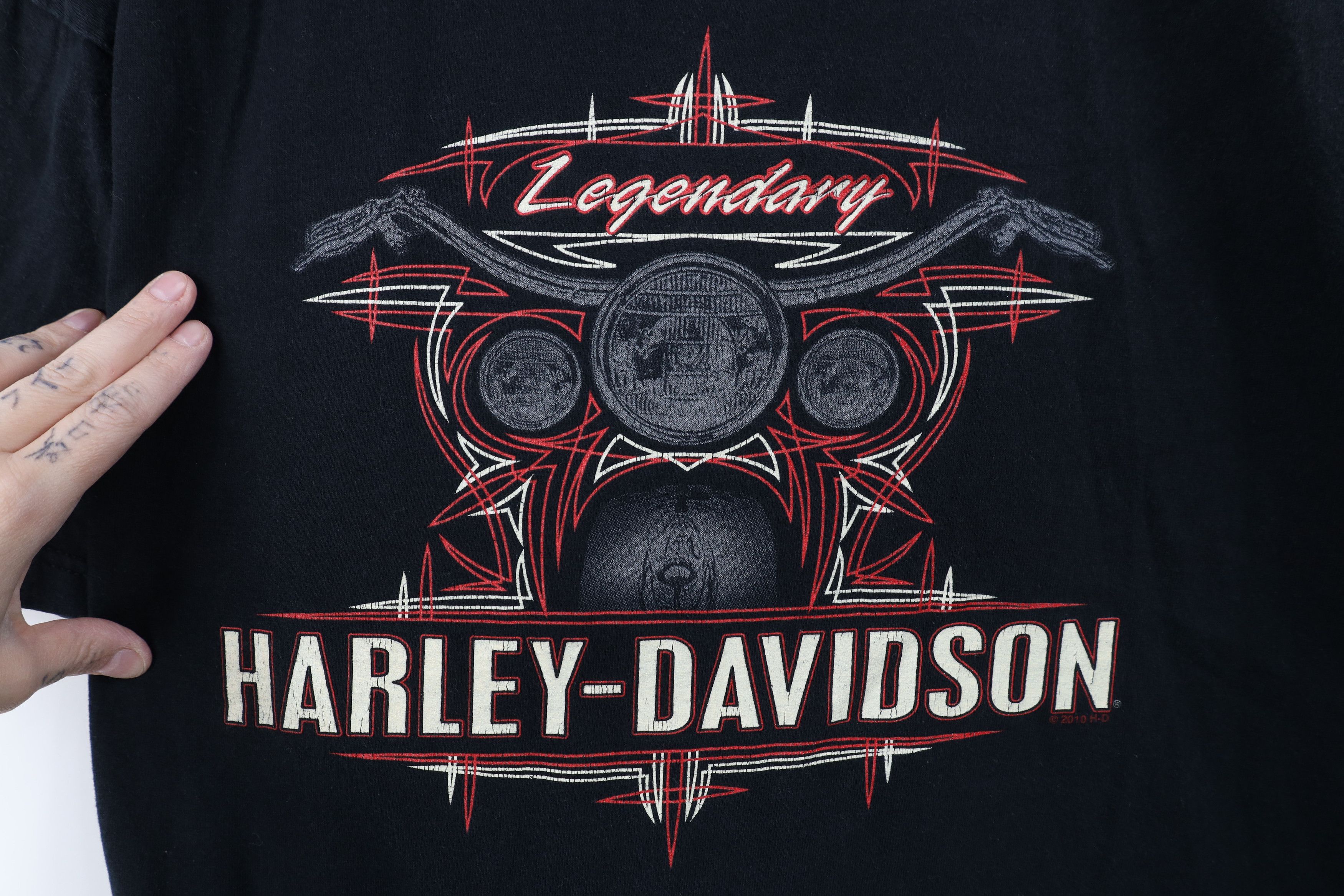 Harley Davidson Vintage Y2K Harley Davidson Spell Out Tribal Eagle T-Shirt Size US XXL / EU 58 / 5 - 4 Thumbnail