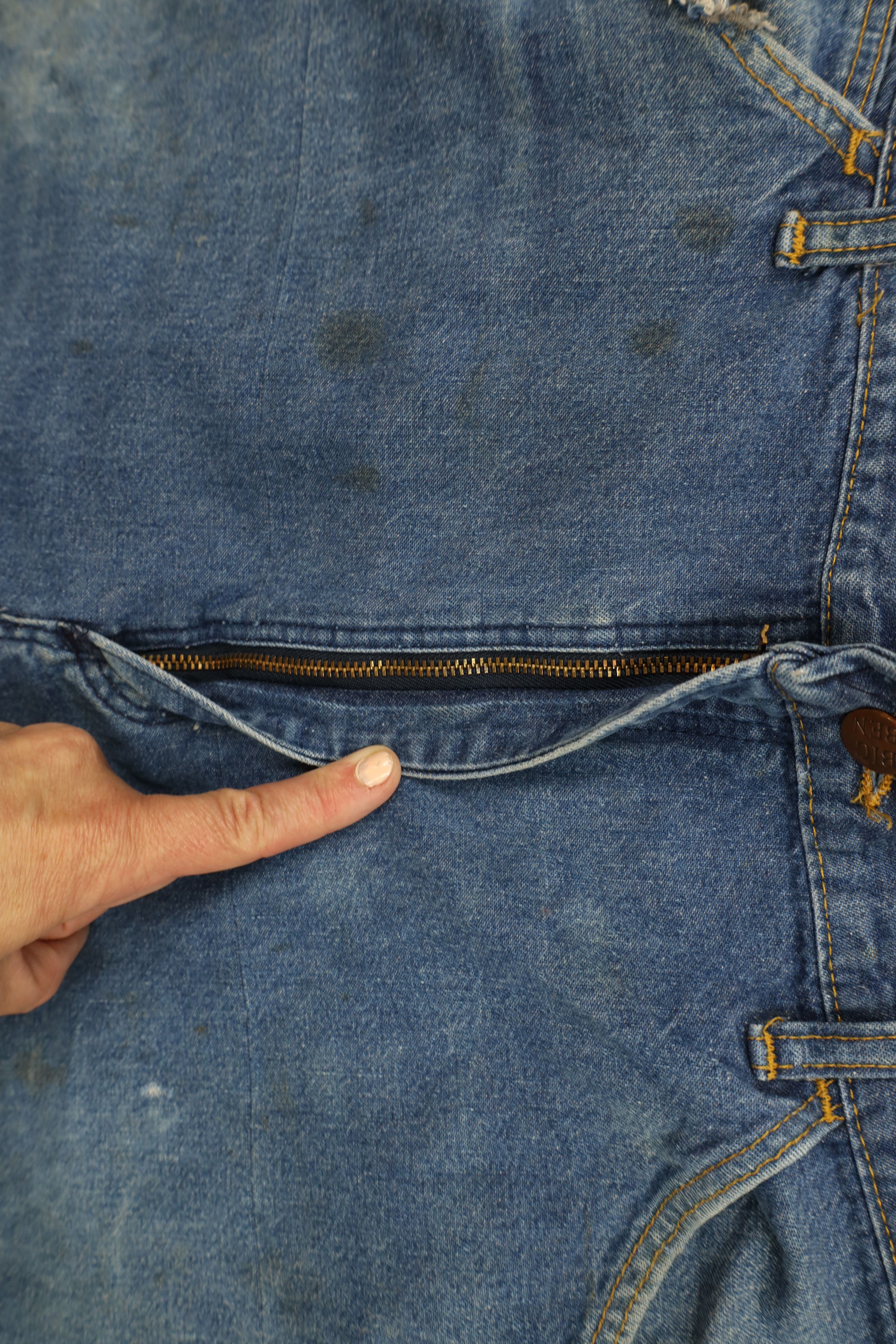 Vintage Vintage 70s Streetwear Wide Leg Dungaree Denim Jeans USA Size US 36 / EU 52 - 9 Thumbnail