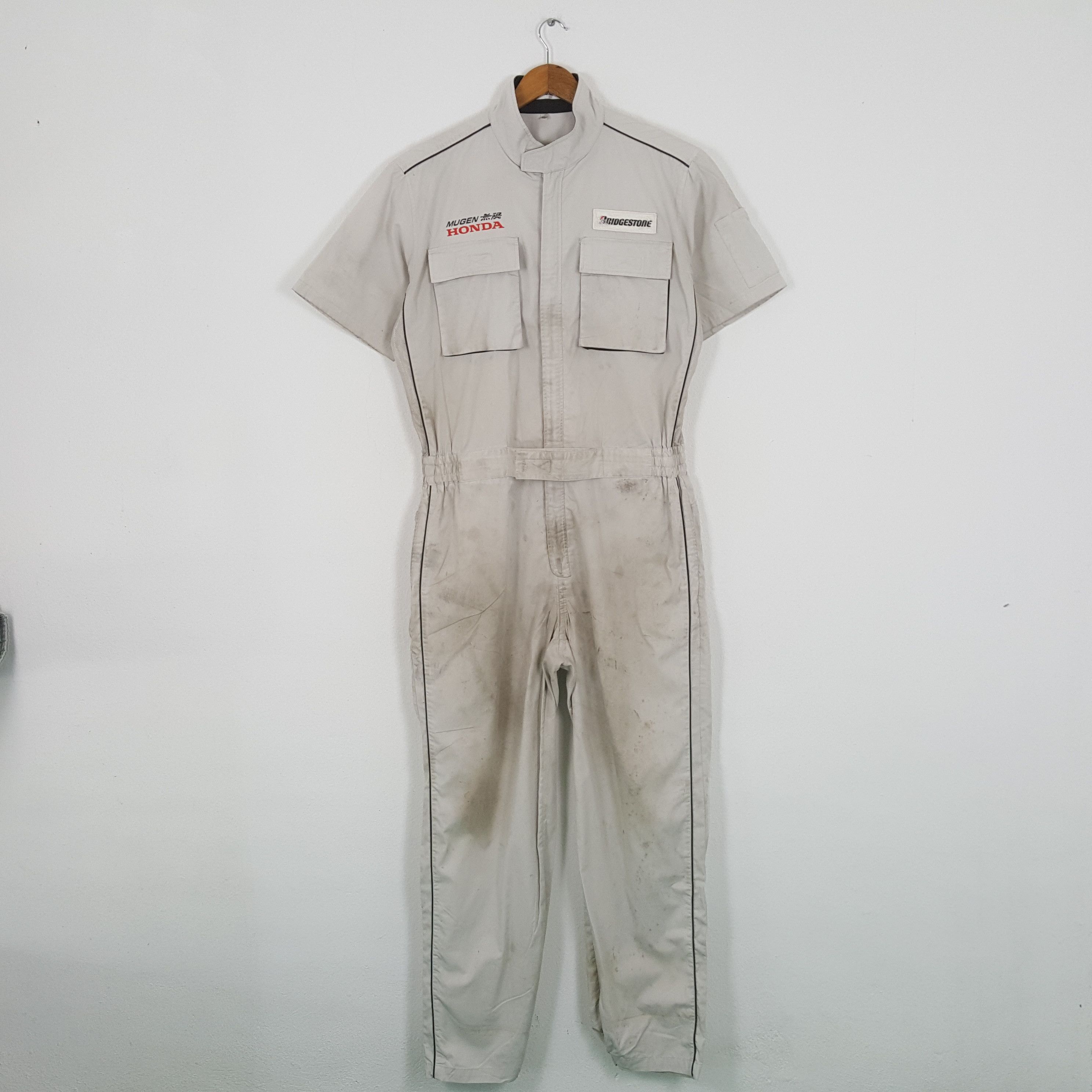 Honda × Vintage Vintage BRIGESTONE MUGEN HONDA Japan Racing Custom Coverall Size US L / EU 52-54 / 3 - 4 Thumbnail