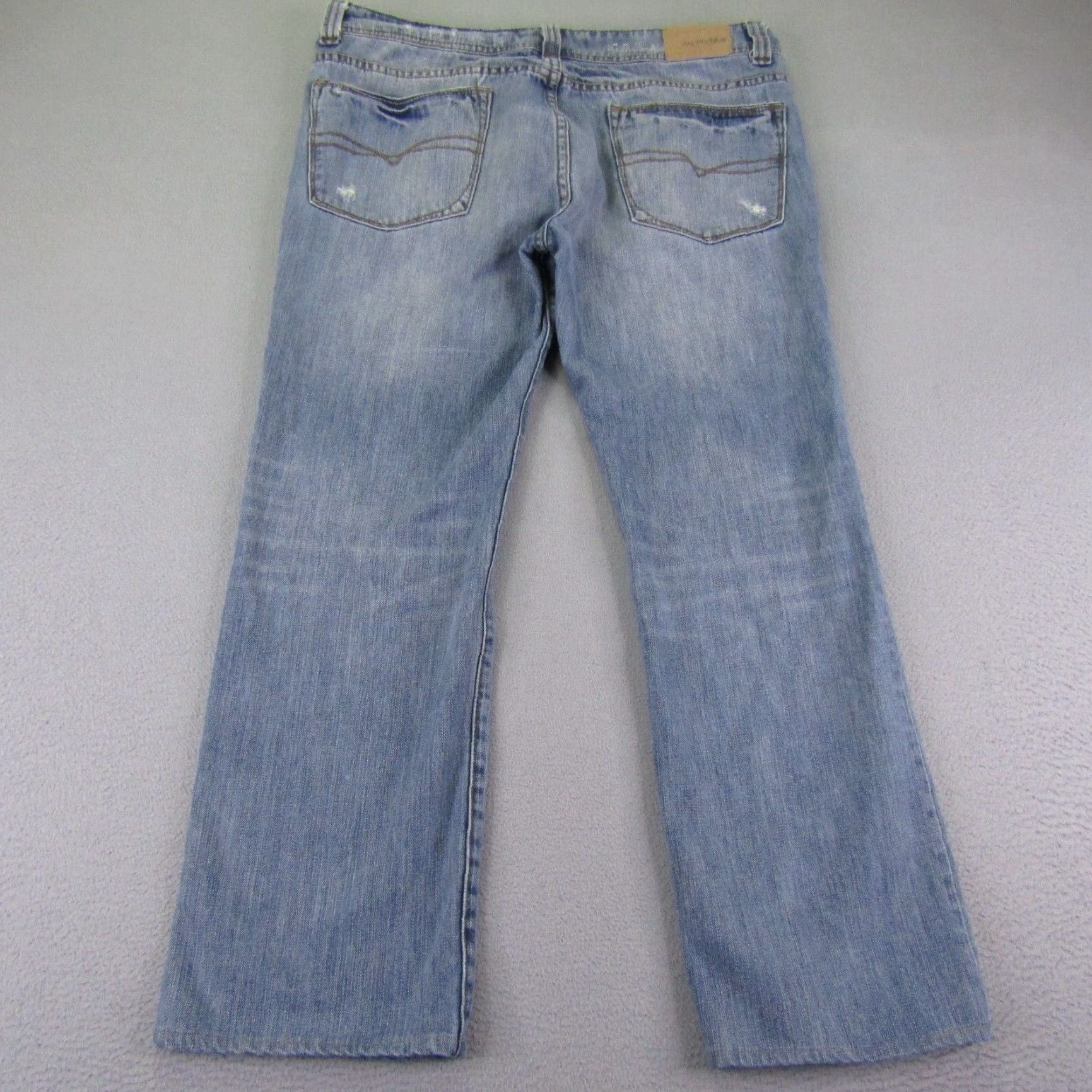 Anchor Blue Vintage Anchor Blue Mens Jeans 36 Regular Fit Straight Leg Denim Distressed Light Wash Grunge 90s Size US 36 / EU 52 - 6 Thumbnail