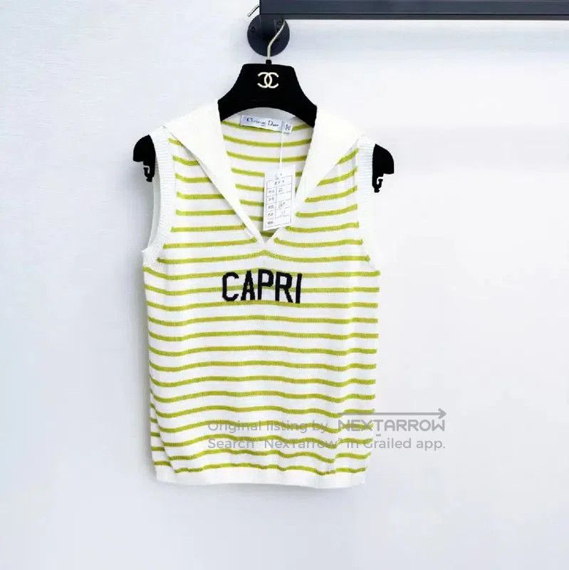 Dior Dior Summer Striped Sleeveless Top for Women . Size S / US 4 / IT 40 - 1 Thumbnail
