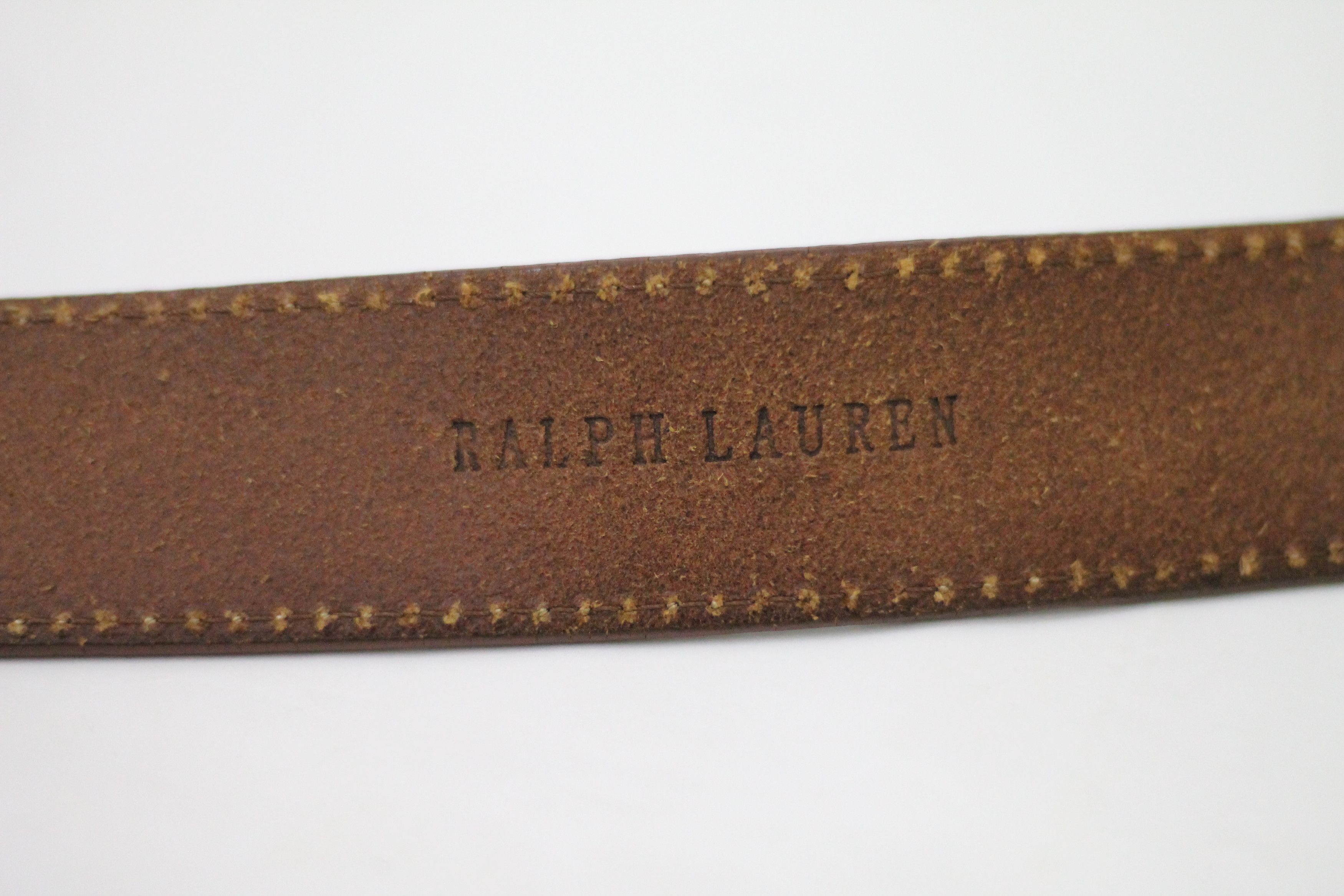 Ralph Lauren RARE! Vintage RALPH LAUREN Leather Belt. Size ONE SIZE - 10 Thumbnail