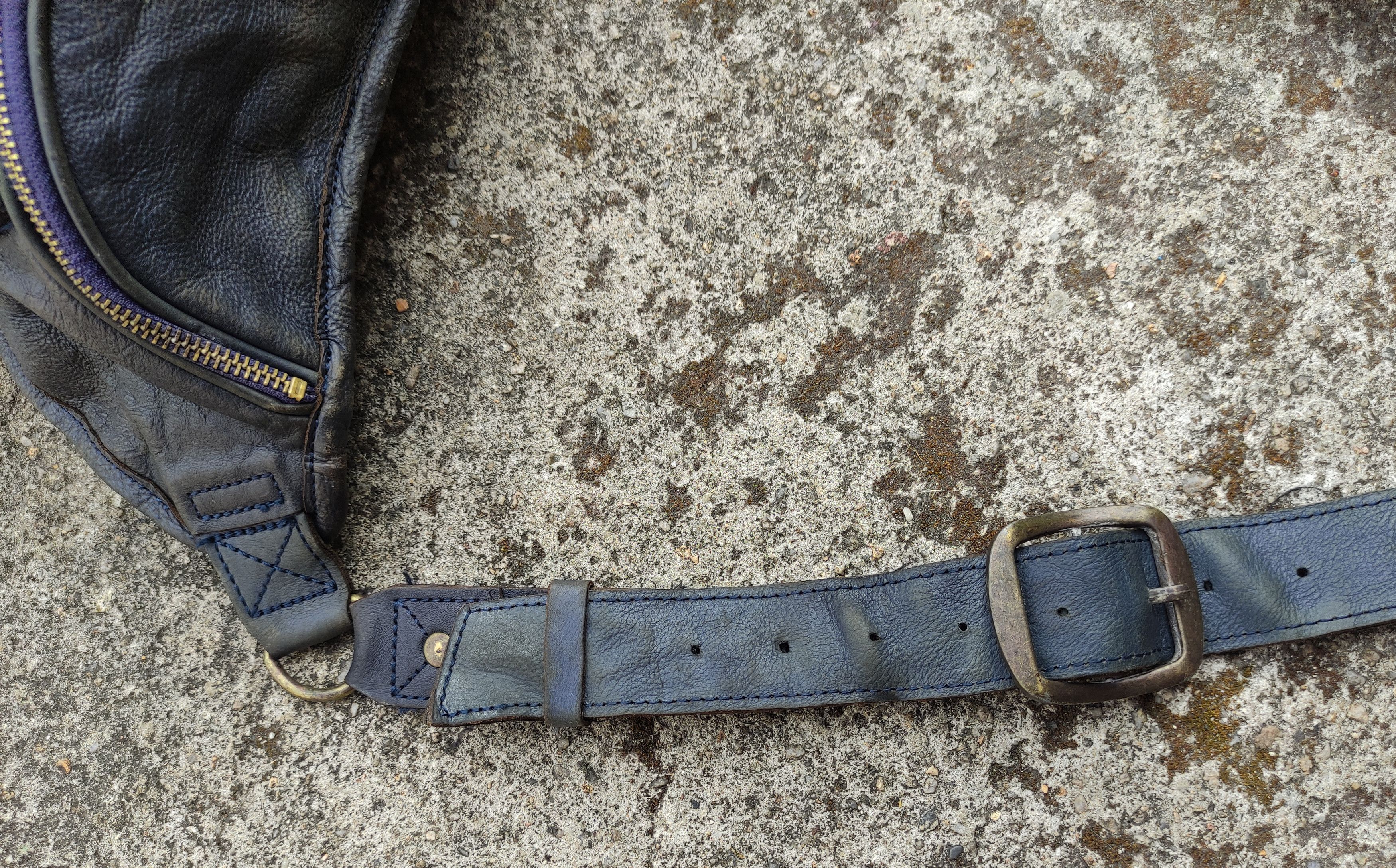 Japanese Brand GREEN LABEL RELAXING VINTAGE LEATHER WAIST BAG Size ONE SIZE - 10 Thumbnail