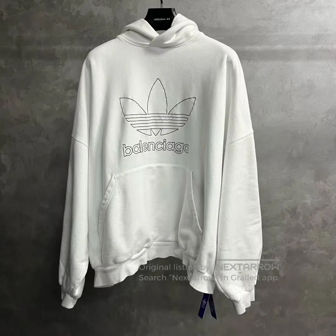 Balenciaga Balenciaga Logo Print White Hoodie. Size US L / EU 52-54 / 3 - 1 Thumbnail