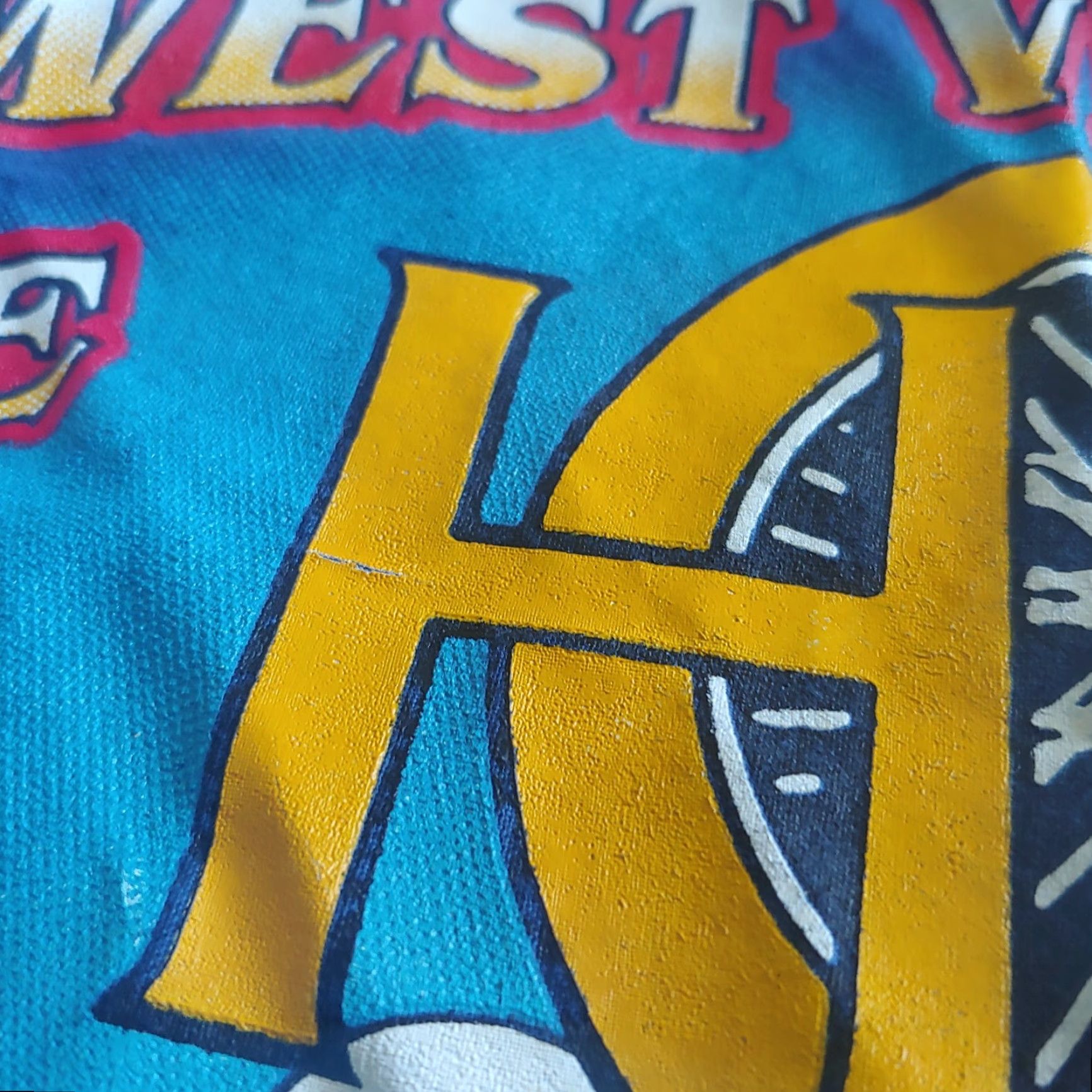 The Mountain VINTAGE WV HOG Bandana Scarf Thunder On The Mountain Blue 1996 Men's 20.5" Size ONE SIZE - 3 Thumbnail