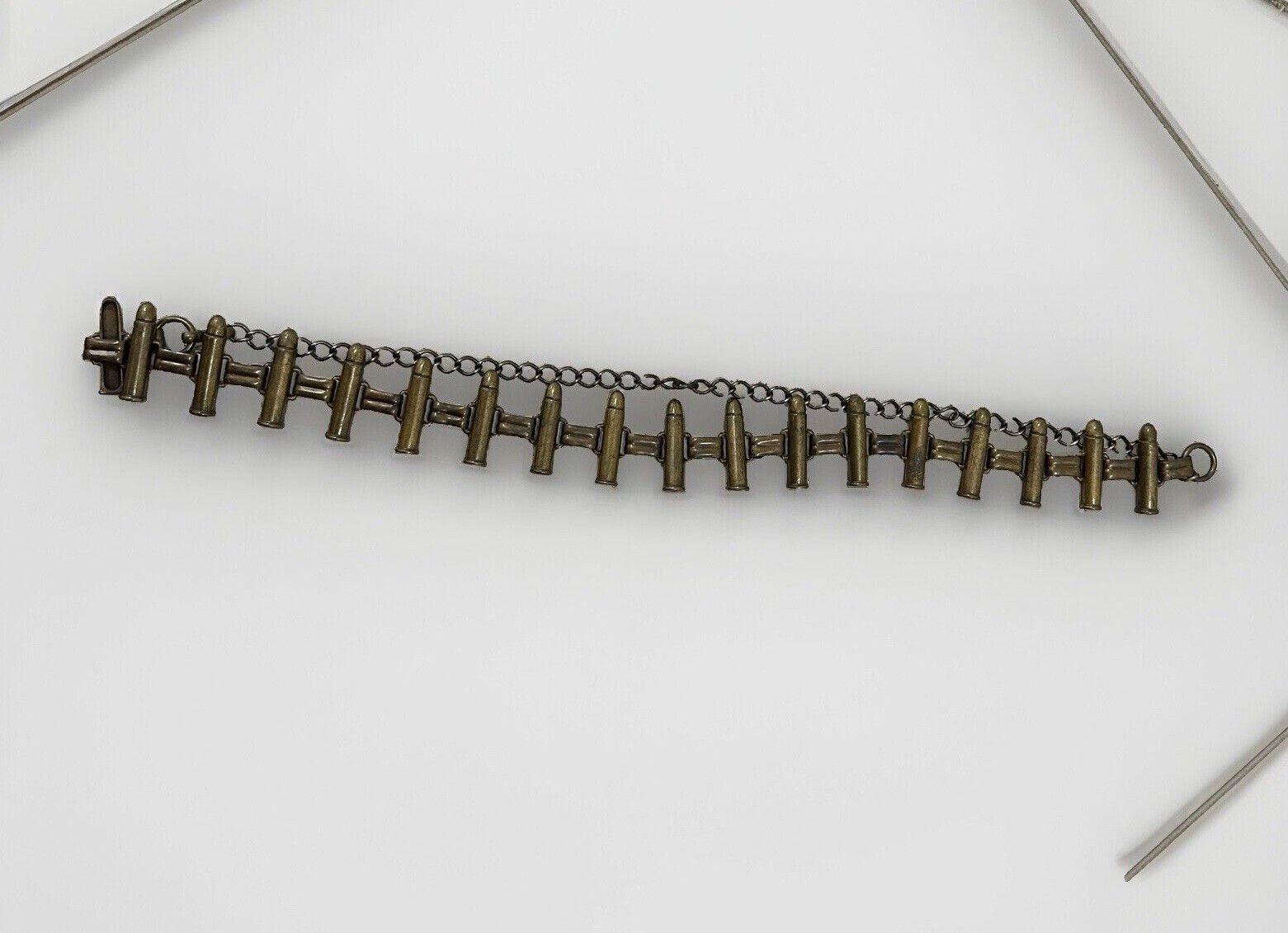 Vintage Faux Patron Metal Belt Brass Rare Crazy Size ONE SIZE - 7 Thumbnail