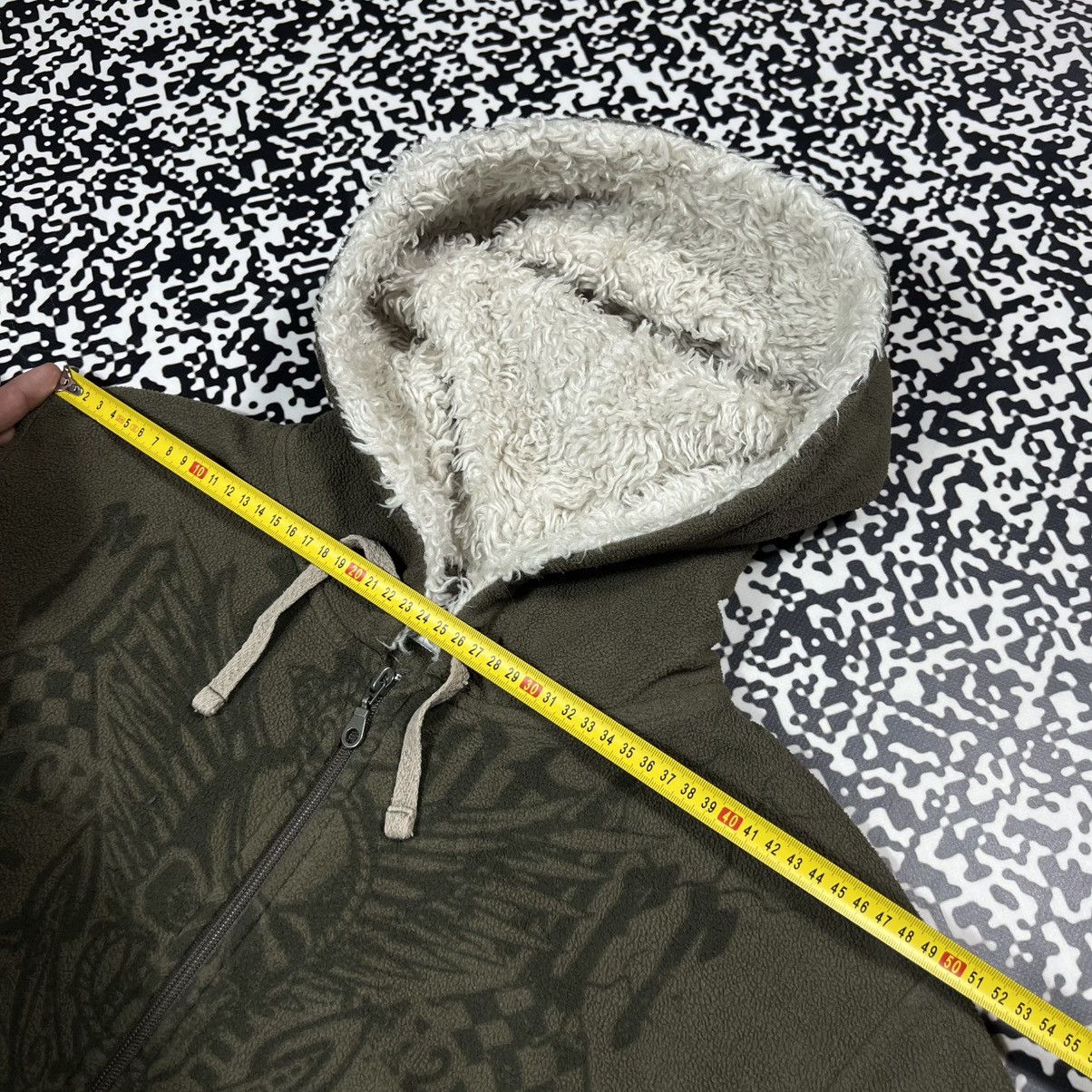 Japanese Brand Vintage Y2K Japanese Affliction Skull Tribal Fur Faux Hoodie Size US L / EU 52-54 / 3 - 18 Thumbnail
