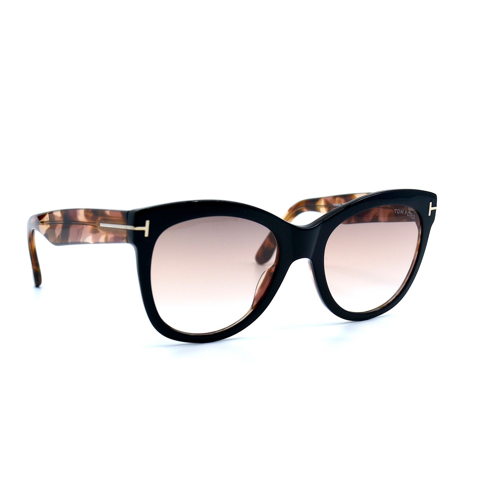 Tom Ford TOM FORD WALLACE TF870 05F BLACK/ HAVANA BROWN SUNGLASSES Size ONE SIZE - 1 Thumbnail