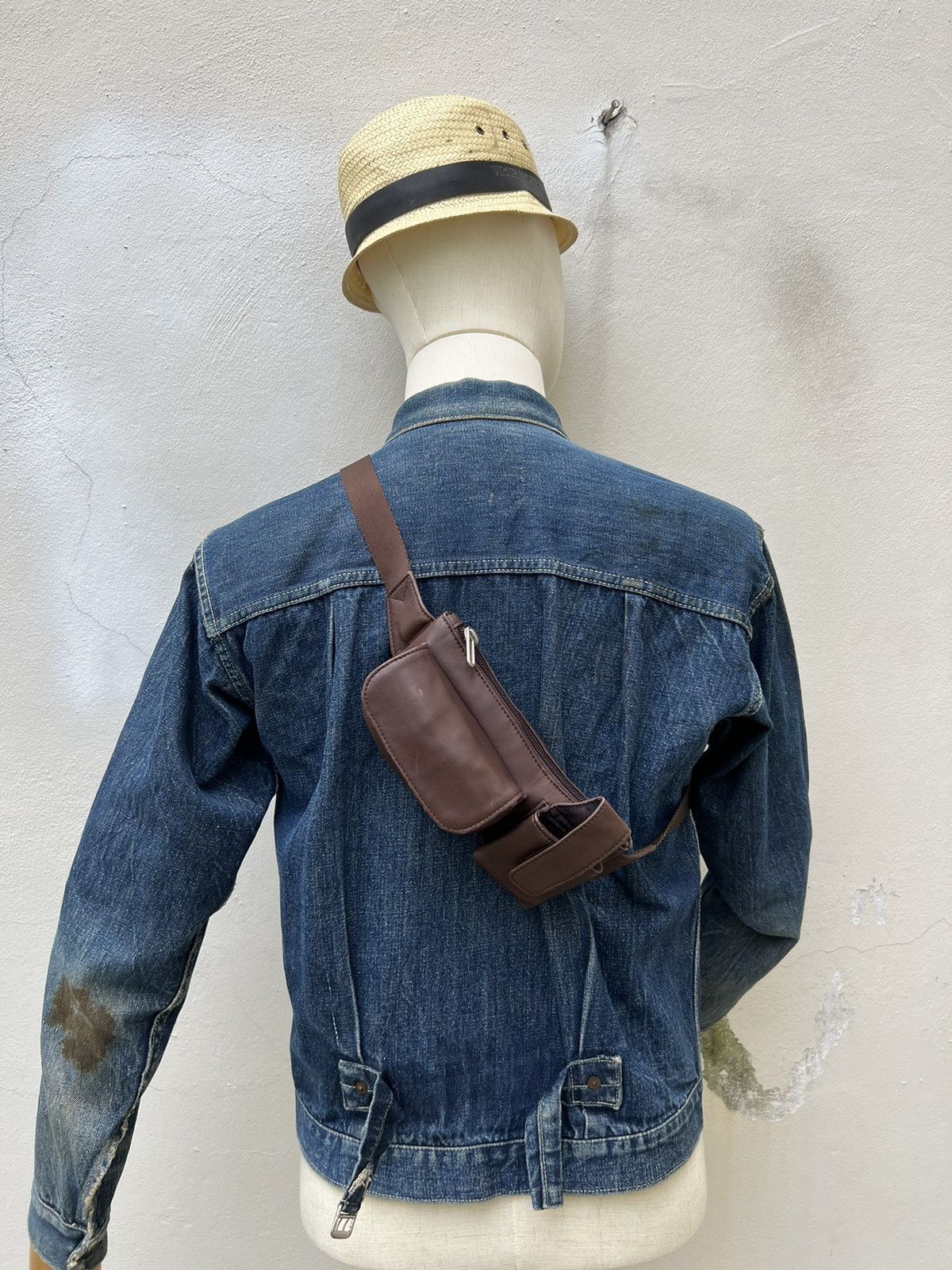 Leather VTG RONSON L.V.ARONSON Patina Brown Leather Mini Pouch Bag Size ONE SIZE - 1 Thumbnail