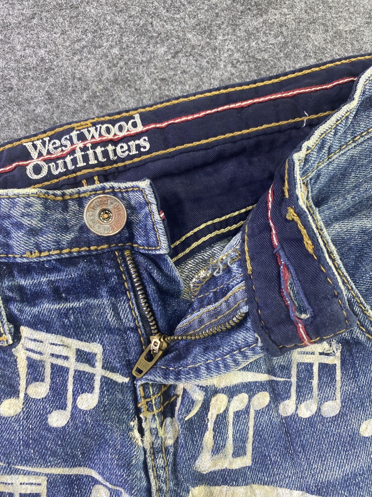 Japanese Brand Westwood Outfitters Distress Blue Wash Denim - J855 Size 31" - 7 Thumbnail