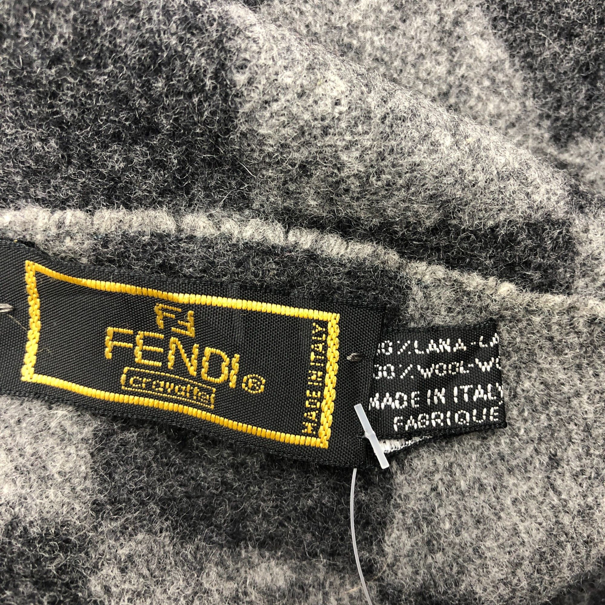 Fendi Vintage Fendi Scarf Muffler Wool FF Monogram Scarves Size ONE SIZE - 4 Thumbnail