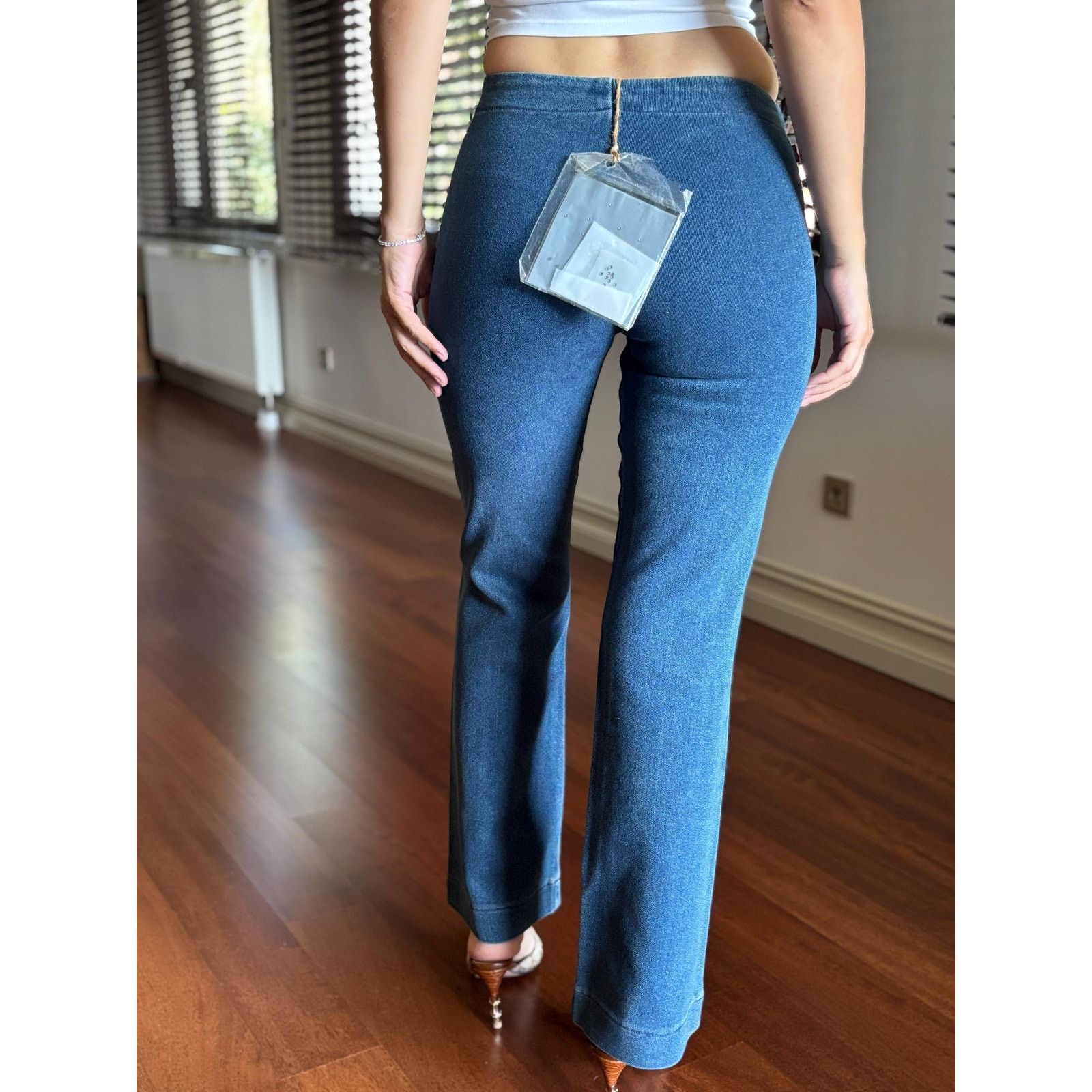 Japanese Brand × Levi's × Levi's Vintage Clothing Levi's W28 Jeans Rhinestone Side Rare Archive Deadstock Y2K Size US 28 / EU 44 - 3 Thumbnail