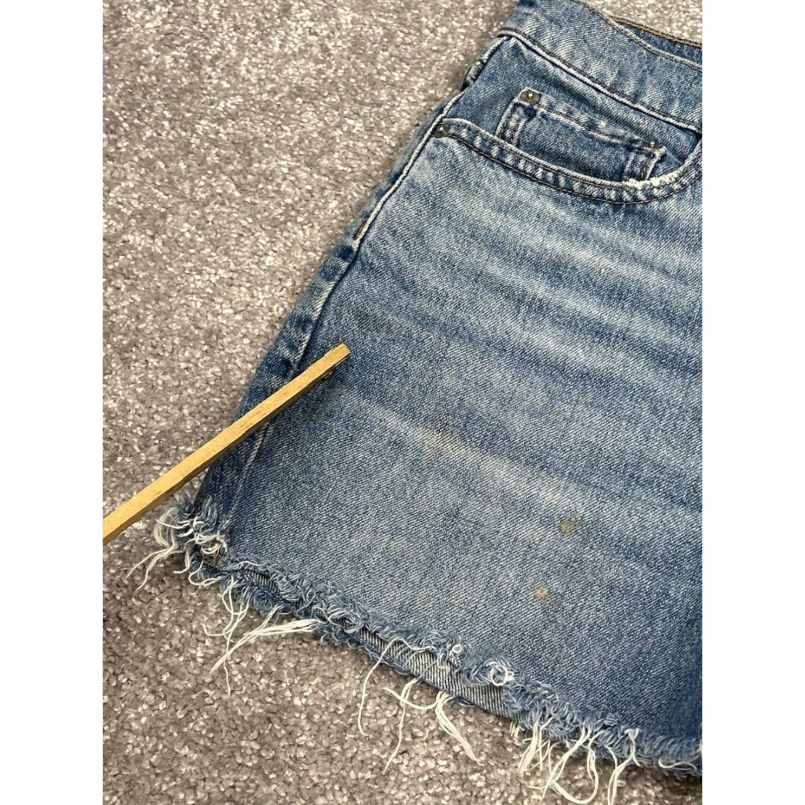 Everlane Everlane Denim Shorts Womens 27 Blue Cut Off Cotton High Rise Frayed Hem Size 27" / US 4 / IT 40 - 5 Thumbnail