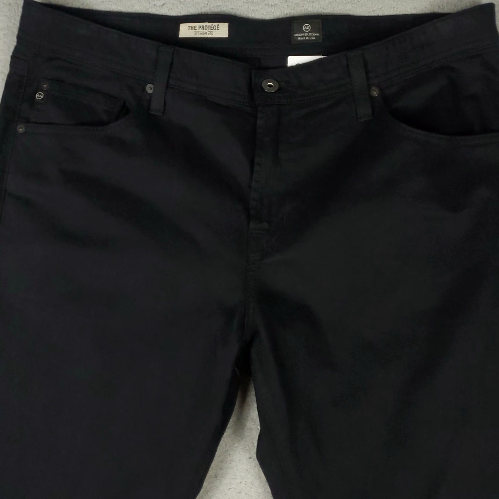 Vintage AG Adriano Goldschmied Jeans Mens 40x30 Black Protege Straight Leg Pants Size US 40 / EU 56 - 2 Thumbnail
