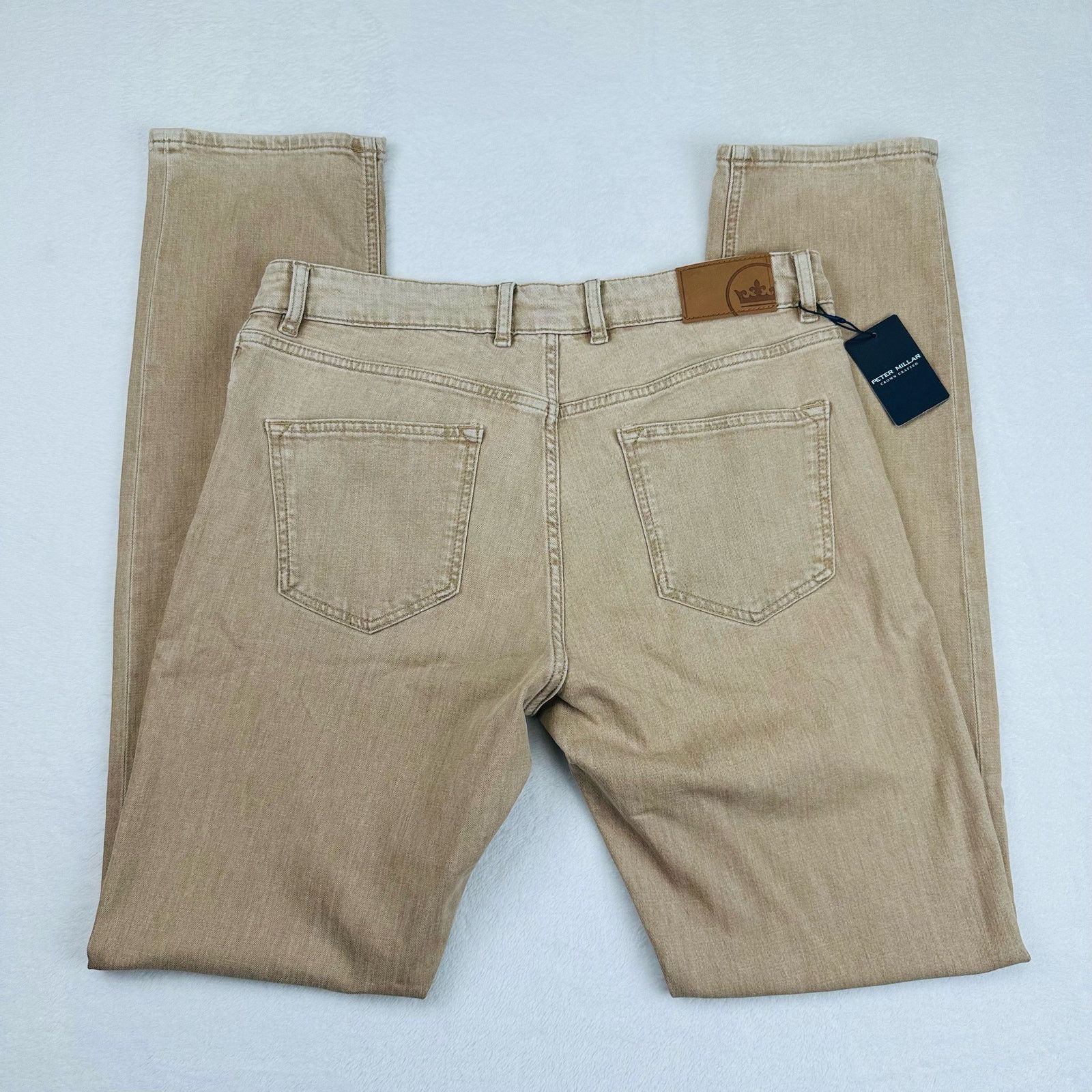 Peter Millar Peter Millar Men’s “Sand” Luxury Denim Jeans, 35 W (34x34) Size US 35 - 2 Thumbnail
