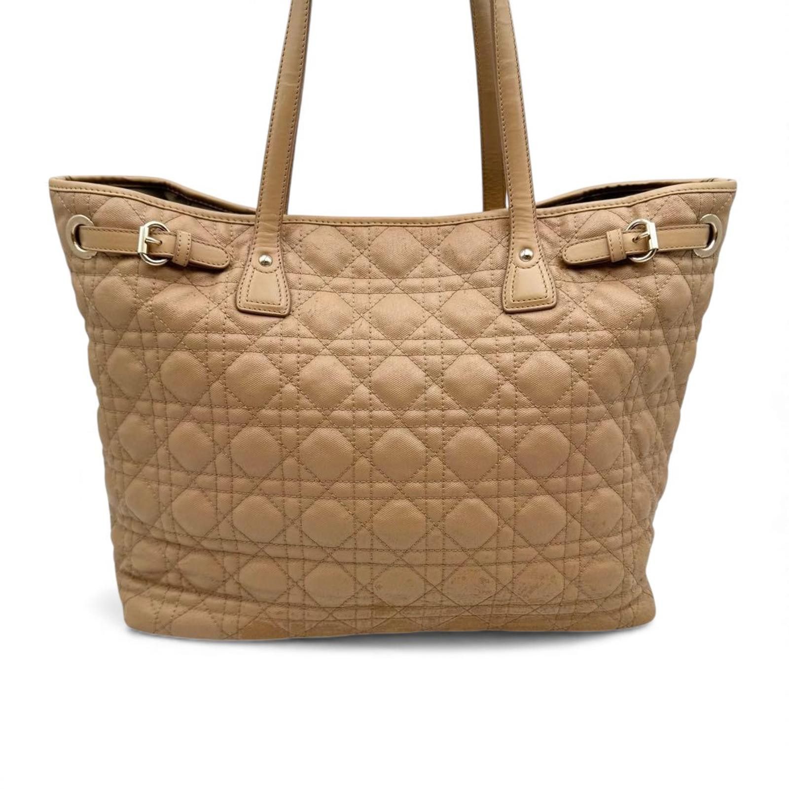 Dior Dior - Beige Quilted Leather Tote Bag Size ONE SIZE - 2 Thumbnail