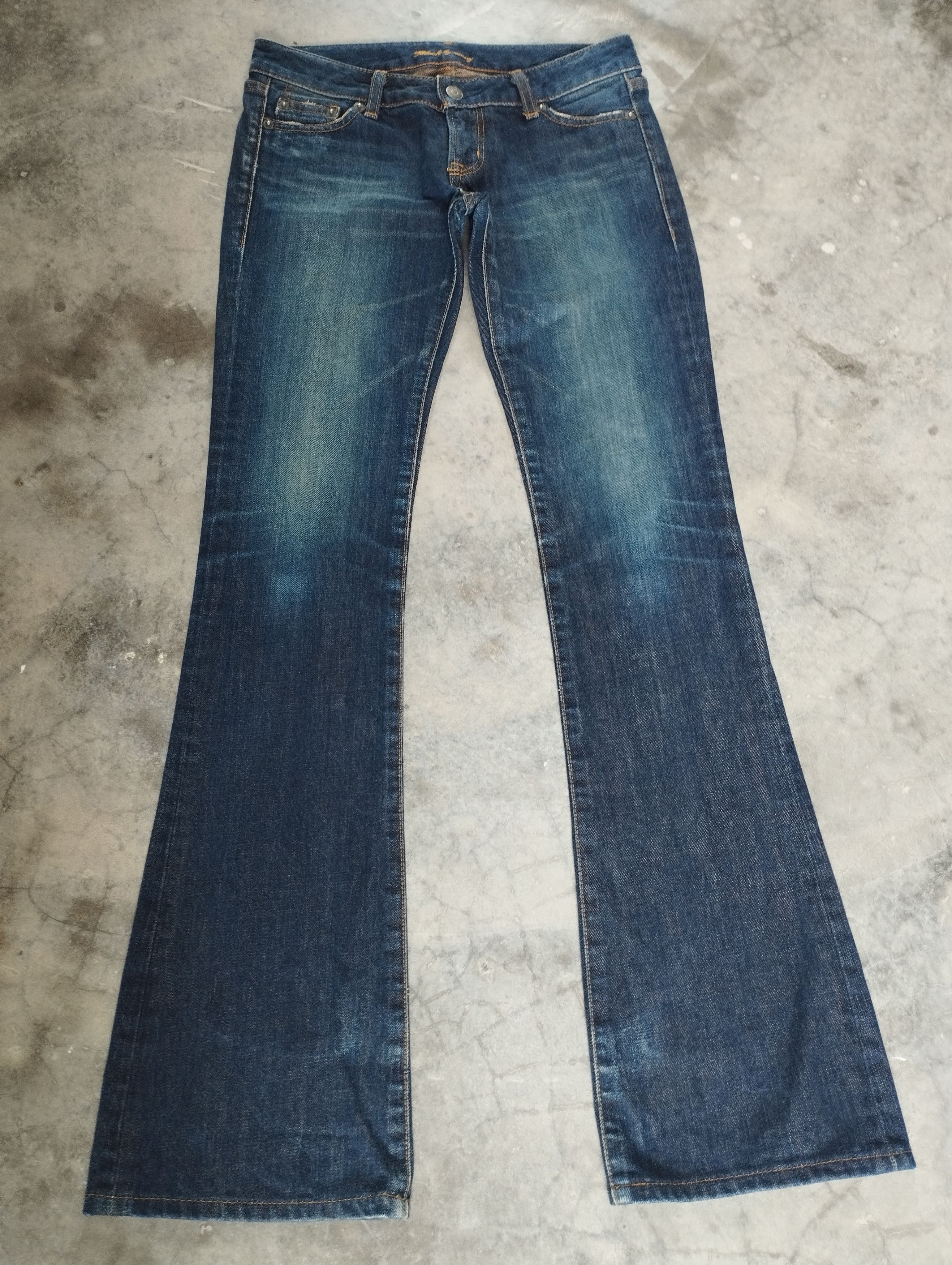 Tornado Mart Flare Jeans Made In Jpan Mud Rusty Black By Moussy Bootcut Size 24" / US 00 / IT 34 - 1 Thumbnail