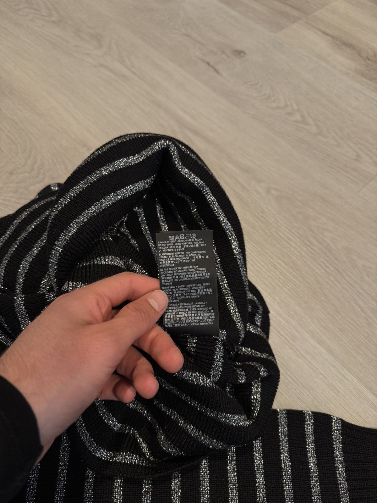Saint Laurent Paris s/s 2019 glitter striped sailor sweater!! Size US S / EU 44-46 / 1 - 9 Thumbnail