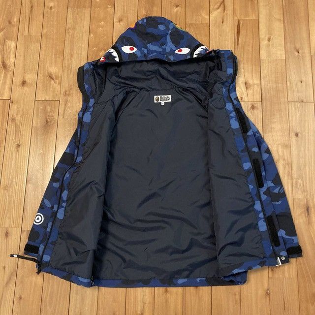 Bape BAPE Shark Hoodie Snowboard Jacket Blue Camo a bathing ape Size US M / EU 48-50 / 2 - 8 Thumbnail