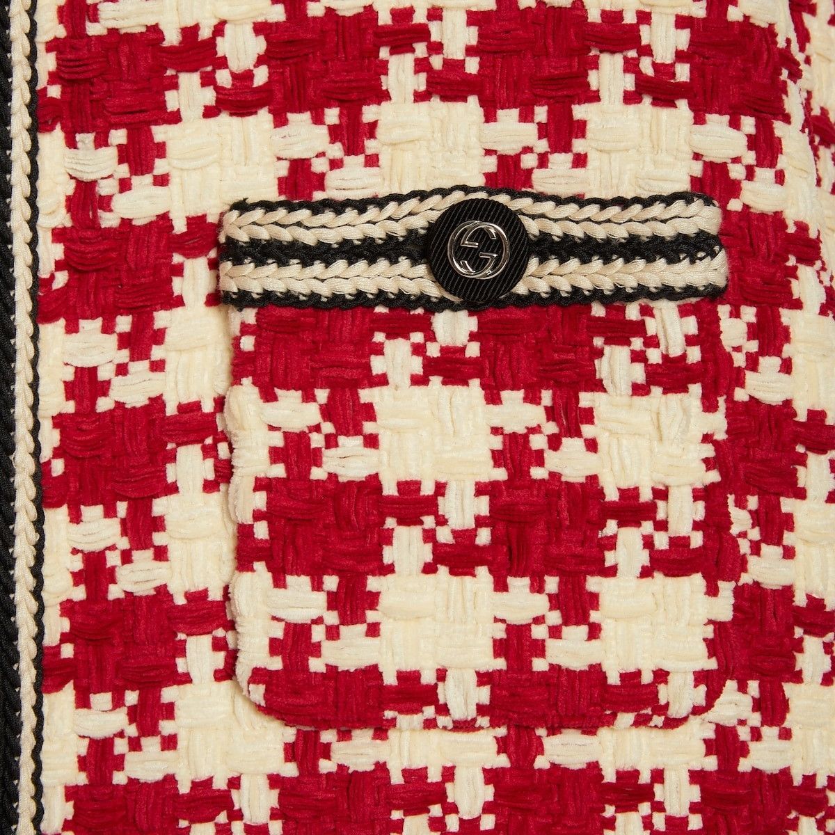 Gucci o1la5ras0526 Houndstooth Chenille Gilet in Multicolor Size XS / US 0-2 / IT 36-38 - 5 Thumbnail