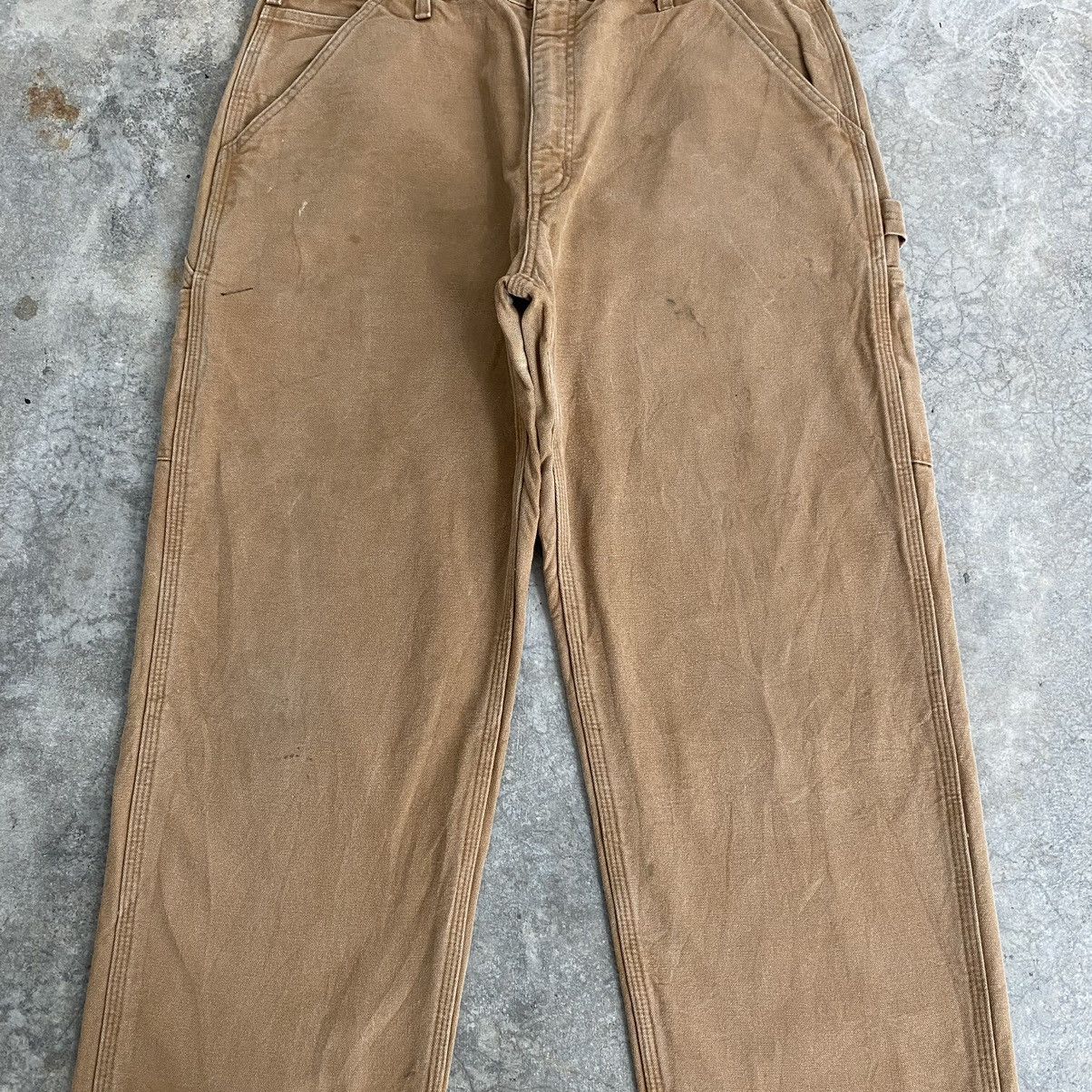 Carhartt Vintage Carhartt Blanket Lined Tan Carpenter Work Pants Size US 35 - 8 Thumbnail