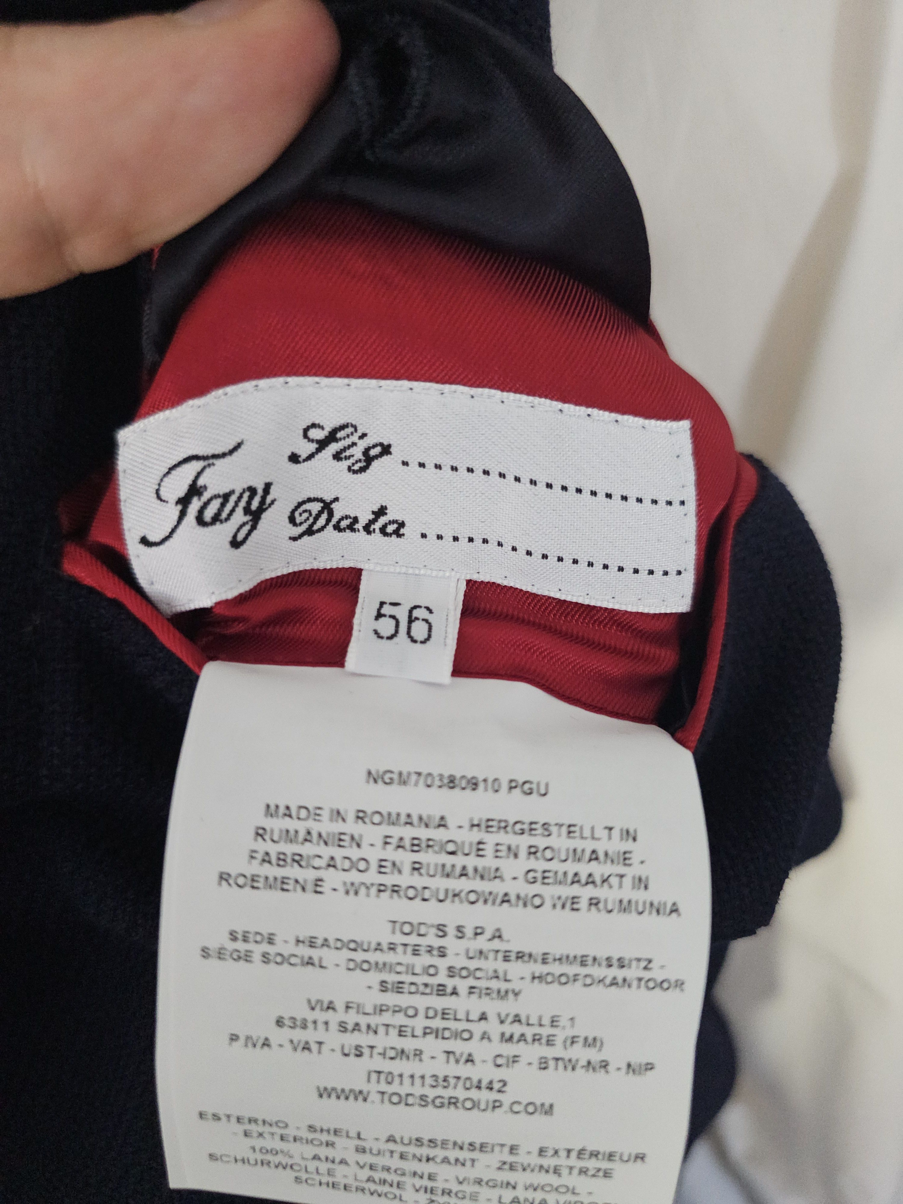 Fay NWT Fay Wool Blazer Unlined Size 56 Navy Size 46R - 9 Thumbnail