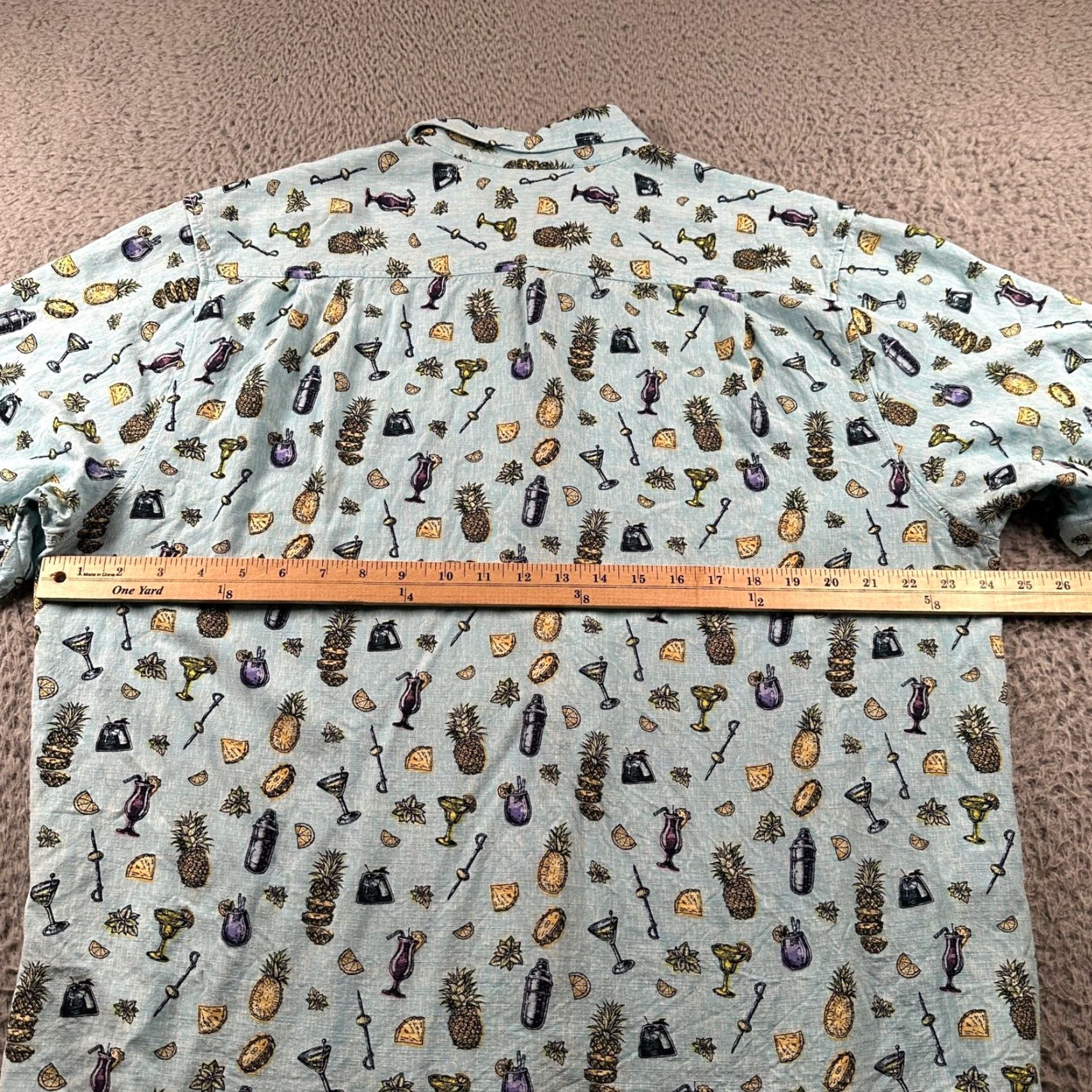 Tommy Bahama Tommy Bahama Shirt Mens XL Aqua Cocktail Pineapple Short Sleeve Button-Up Hawaiian & Aloha Shirt Camp Collar Size US XL / EU 56 / 4 - 6 Thumbnail