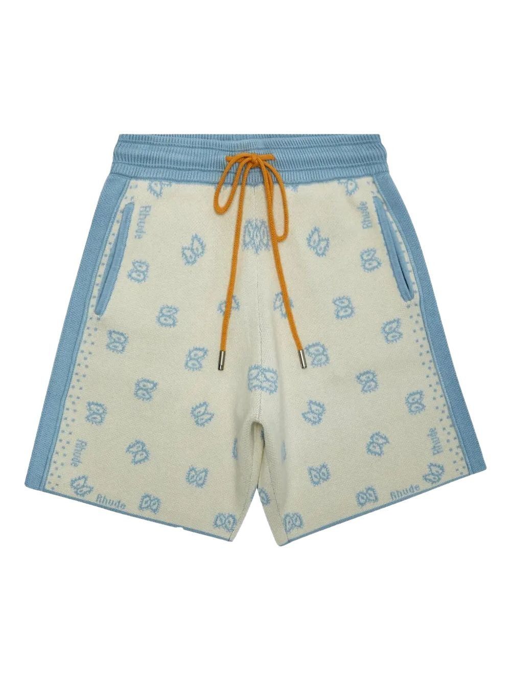 Rhude o1mle1025 Knit Short in Ivory White Size US 30 / EU 46 - 1 Thumbnail