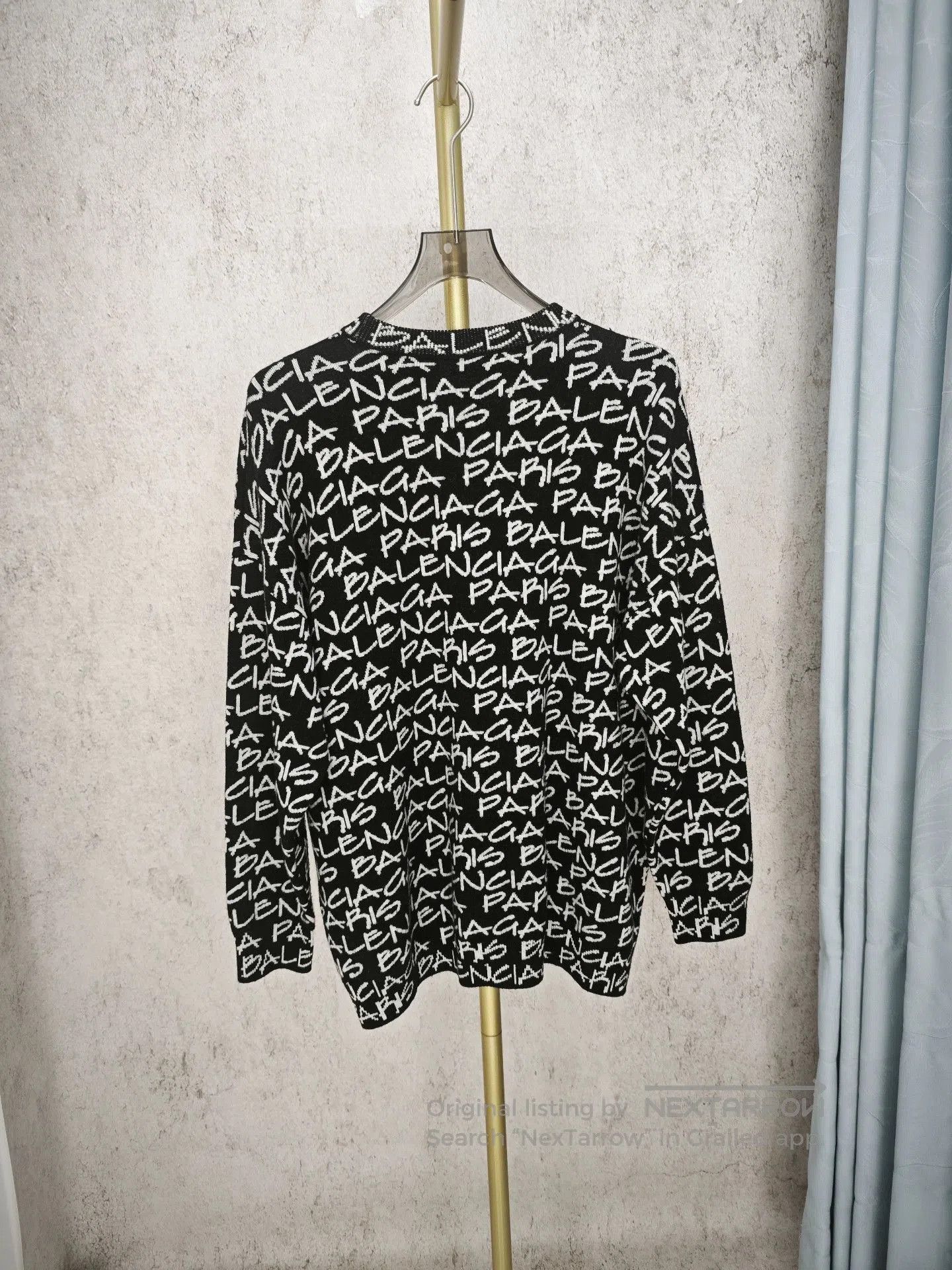 Balenciaga Balenciaga All-Letter Print Sweater. Size US L / EU 52-54 / 3 - 5 Thumbnail