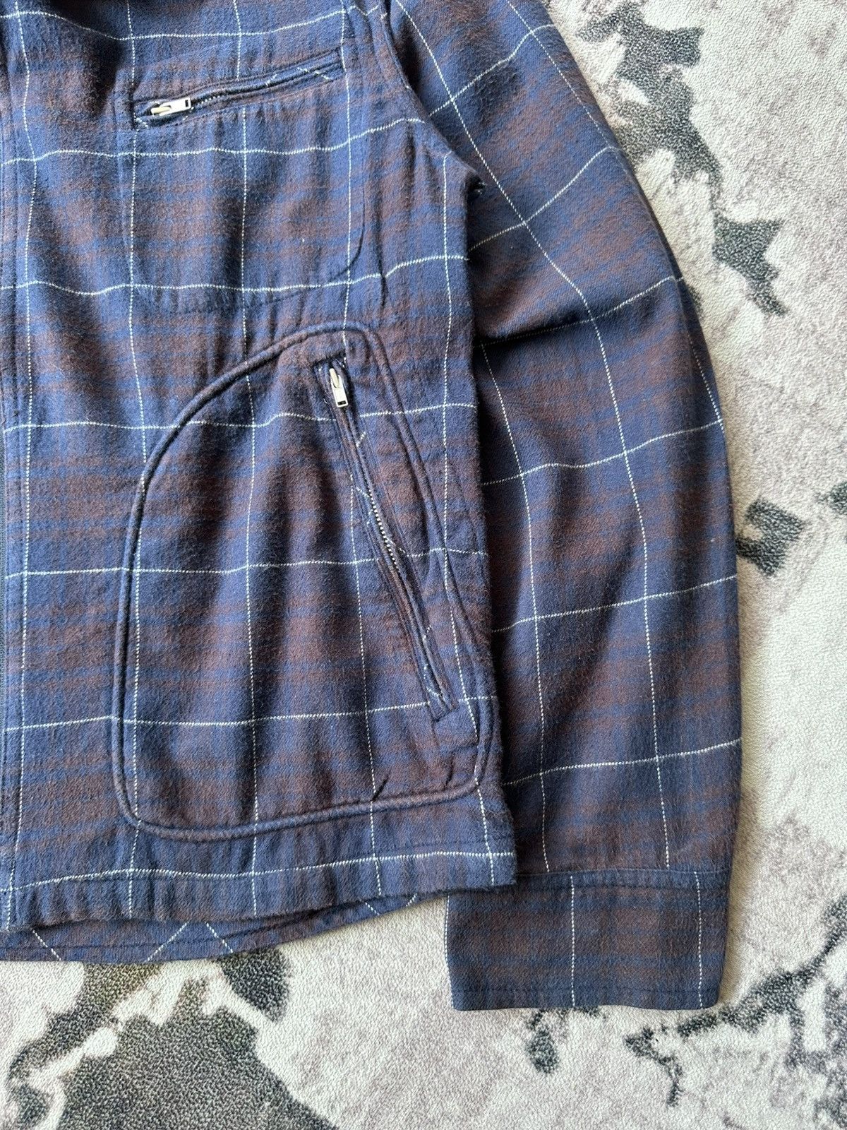 CABANE de ZUCCa 2003 S/S Cabane de Zucca shadow plaid zipper jacket Size US M / EU 48-50 / 2 - 5 Thumbnail