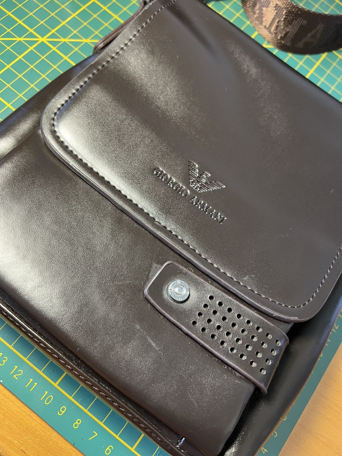Giorgio Armani Giorgio Armani leather crossbody flap bag Size ONE SIZE - 11 Thumbnail