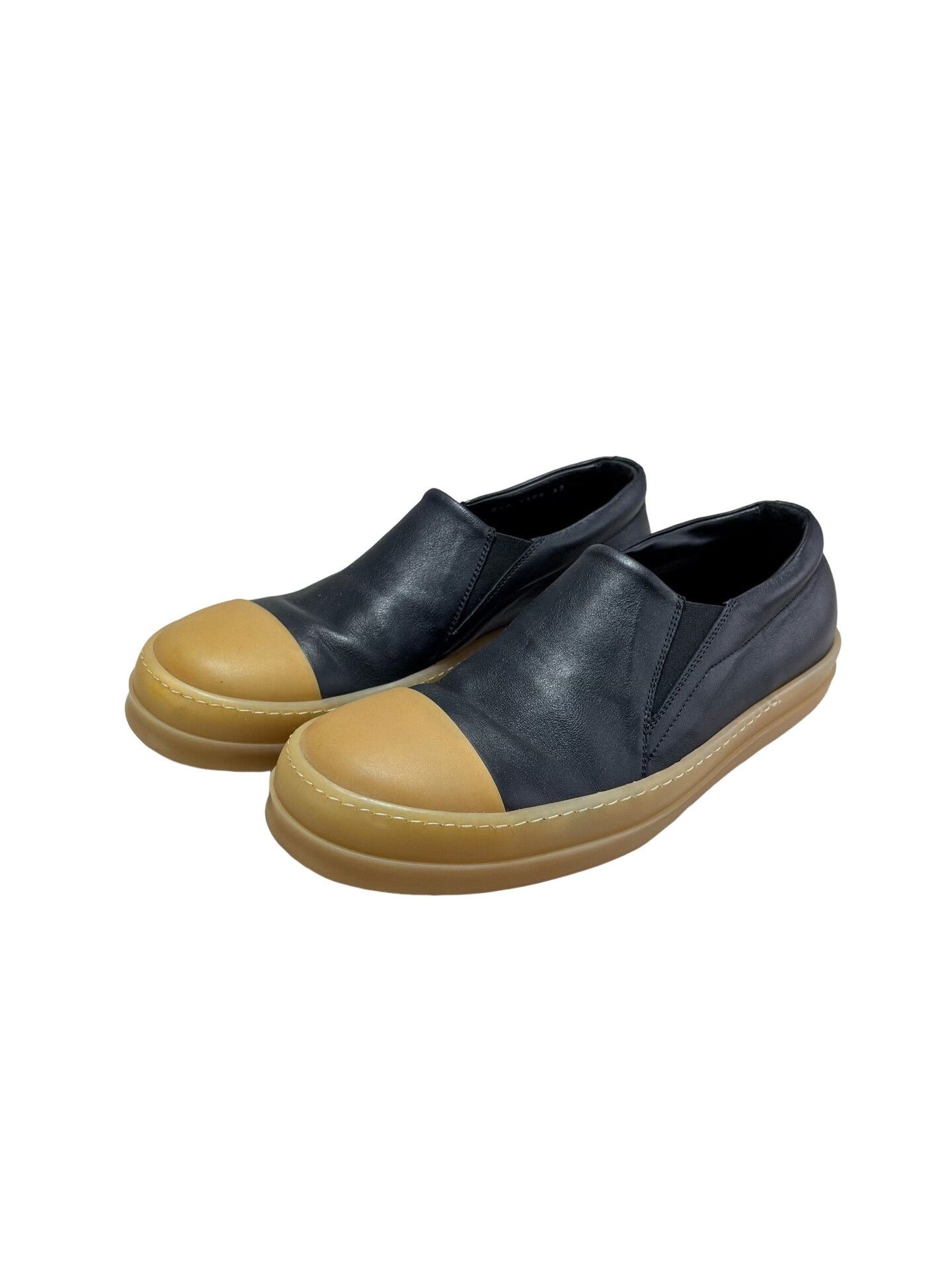 Rick Owens Rick Owens Two-Tone Leather Slip-On Sneakers 43 Size US 10 / EU 43 - 1 Thumbnail