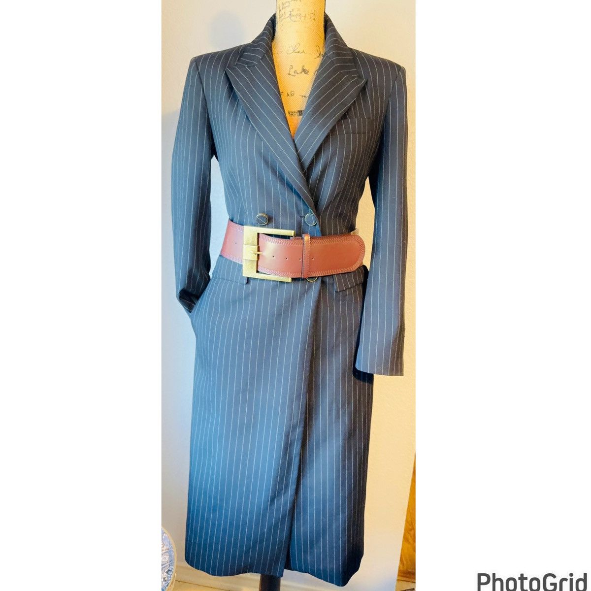 Zara ZARA Pinstriped Blazer Coat Size S / US 4 / IT 40 - 6 Thumbnail