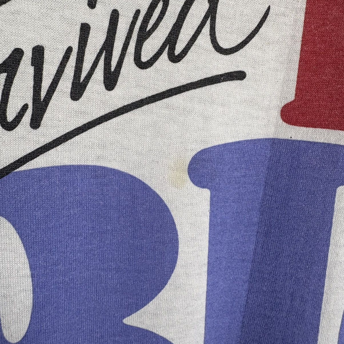 Vintage Vintage 80s I Survived The Big One San Francisco Graphic Tee Size US XL / EU 56 / 4 - 8 Thumbnail