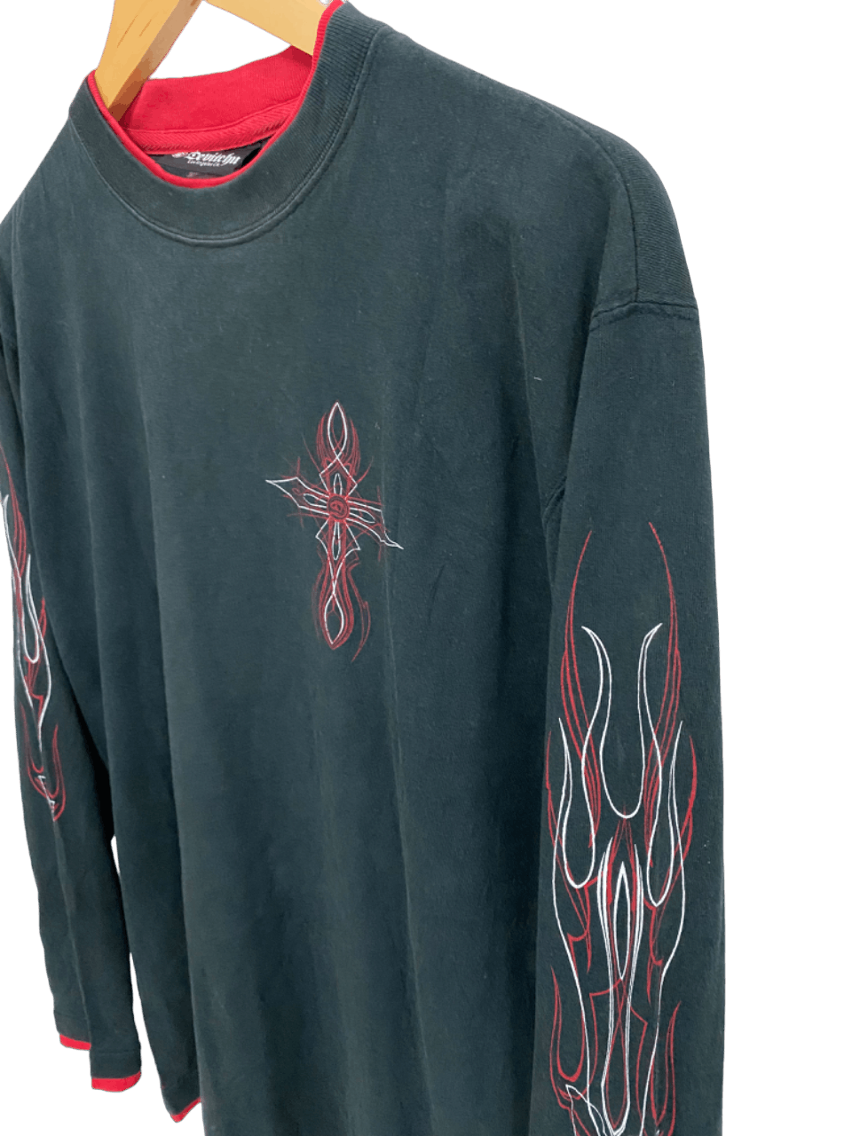 Japanese Brand Y2K Vintage Cross Flamed Devitchu Size US M / EU 48-50 / 2 - 3 Thumbnail