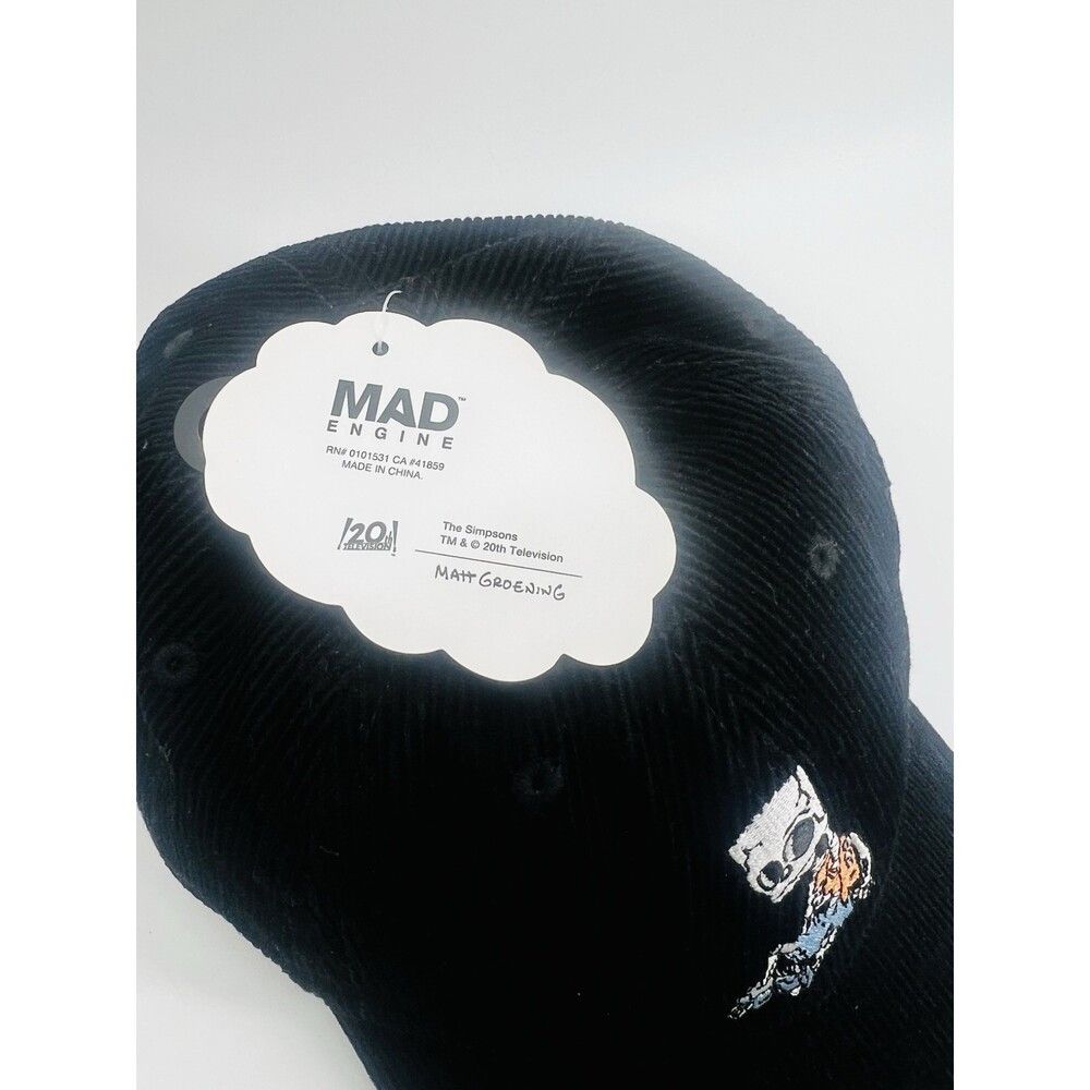Mad Engine NEW The Simpsons Bart Skeleton Corduroy Dad Hat MAD Engine Size ONE SIZE - 8 Thumbnail