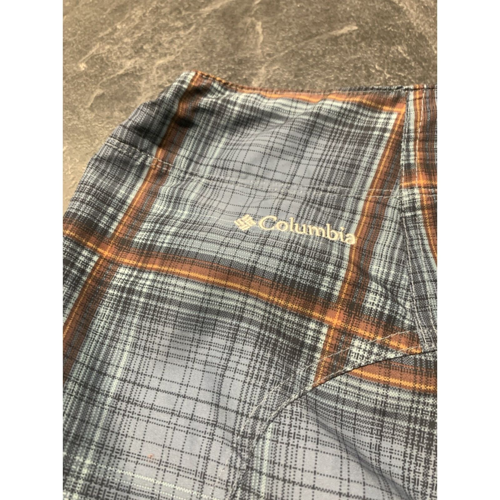 Vintage COLUMBIA Men's Board Shorts Swim Trunks Size 36 Plaid Blue Quick Dry Beach Surf Size US 36 / EU 52 - 3 Thumbnail