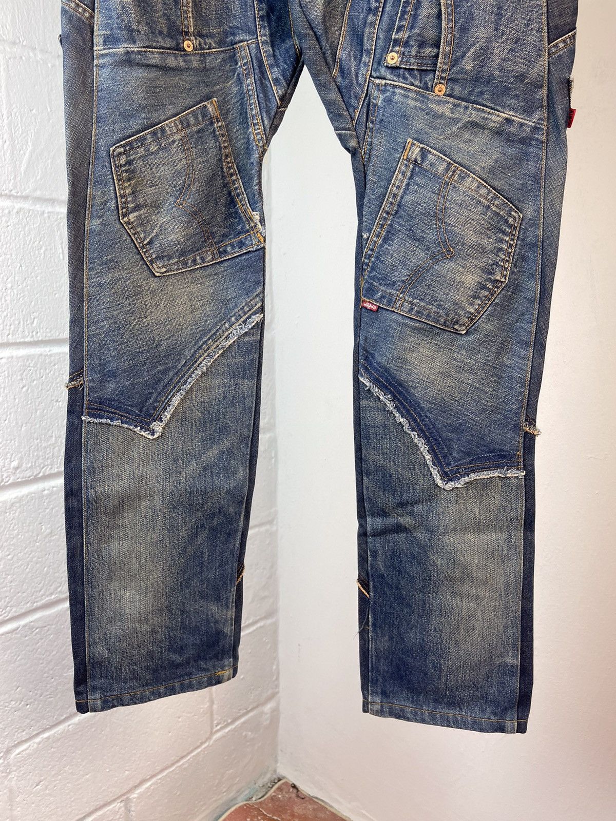 20471120 × Beauty Beast A/W2000 20471120 Reconstruction Denim Pants Size US 34 / EU 50 - 9 Thumbnail