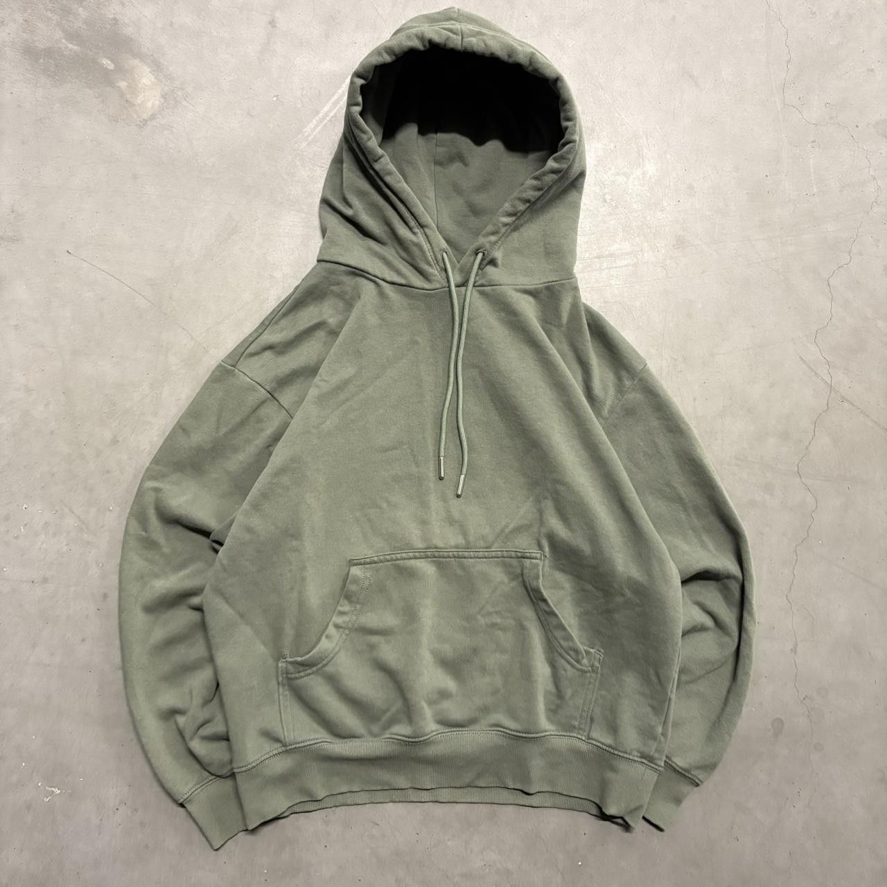 Japanese Brand × Vintage Crazy Vintage Y2K/2000s Blank Streetwear Grunge Green Hoodie! Size US XS / EU 42 / 0 - 1 Thumbnail