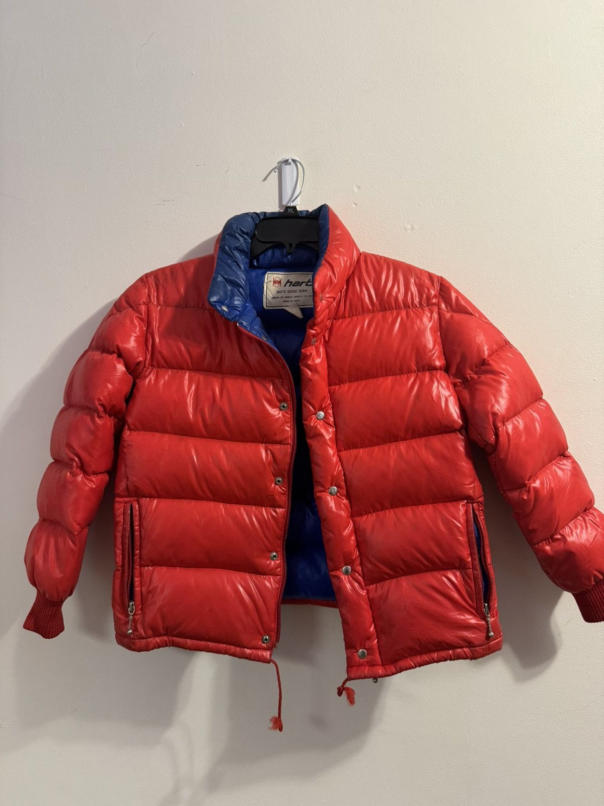 image of Hart Schaffner Marx Hart Goose Down Puffer in Red, Men's (Size Small)