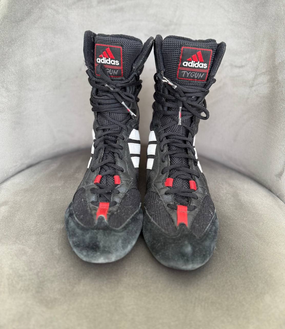 Adidas Adidas 00s Tygun Y2K Leather Black Wrestling Boxing Boots Size US 4.5 / IT 34.5 - 7 Thumbnail