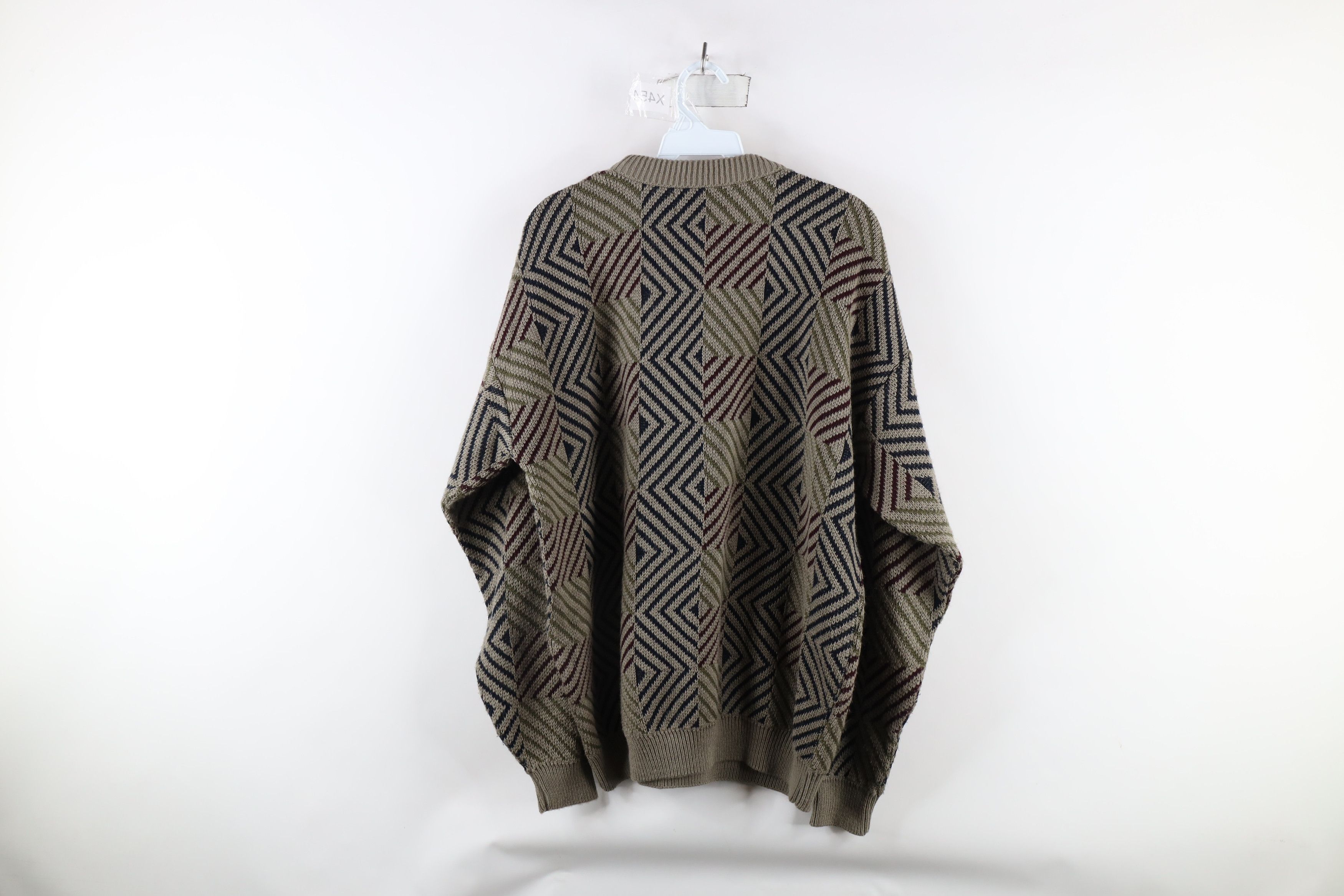 Vintage Vintage 90s Coogi Style Checkered Knit Cosby Dad Sweater Size US XL / EU 56 / 4 - 7 Thumbnail