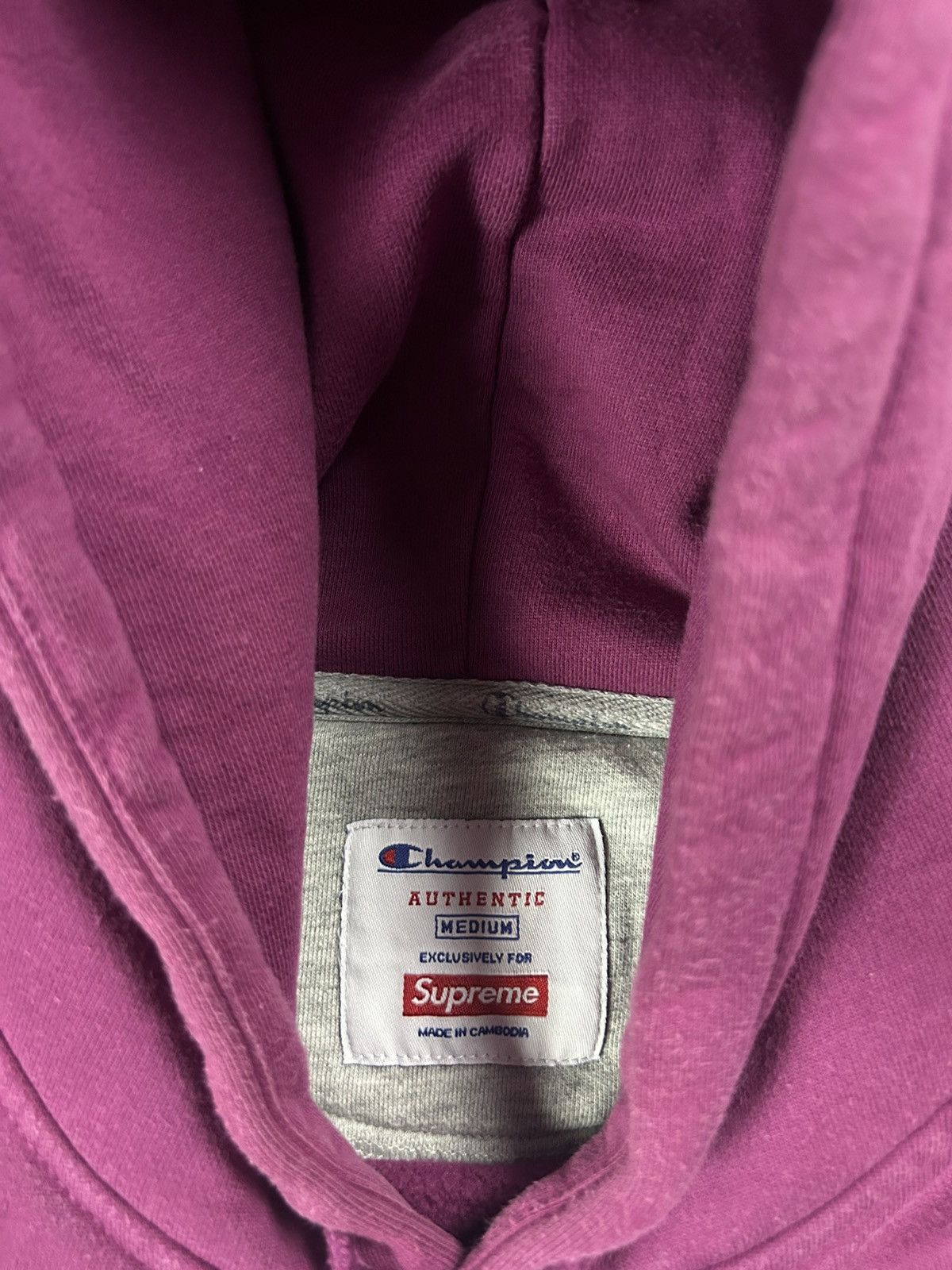 Champion × Supreme Supreme Champion Tag Hoodie purple Size US M / EU 48-50 / 2 - 5 Thumbnail