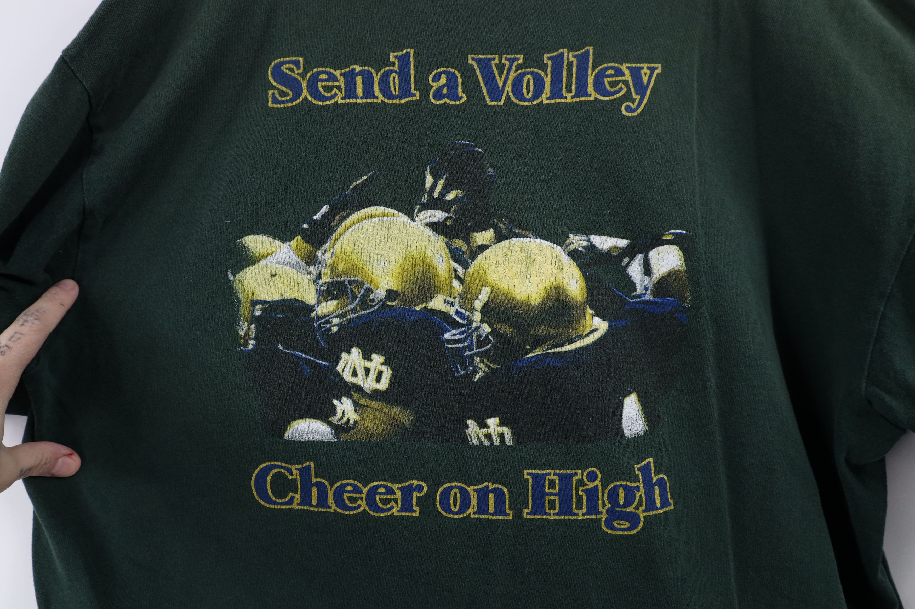Vintage Vintage Y2K 2000 Dame University Football T-Shirt Green Size US XL / EU 56 / 4 - 11 Thumbnail