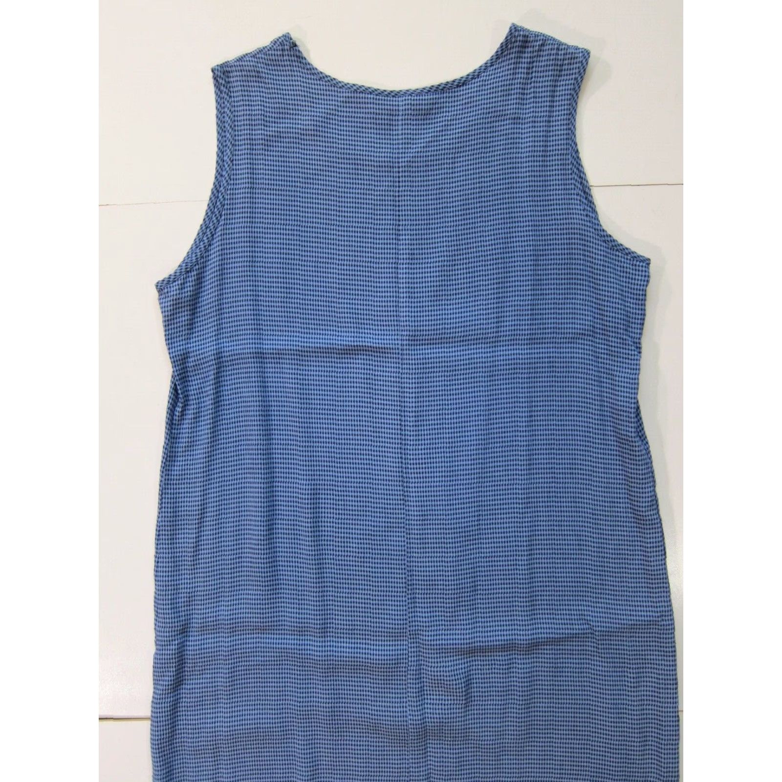 Vintage VINTAGE Notations Clothing Co. Rayon Blue Plaid Sleeveless Long Maxi Dress XL Size XL / US 12-14 / IT 48-50 - 7 Thumbnail