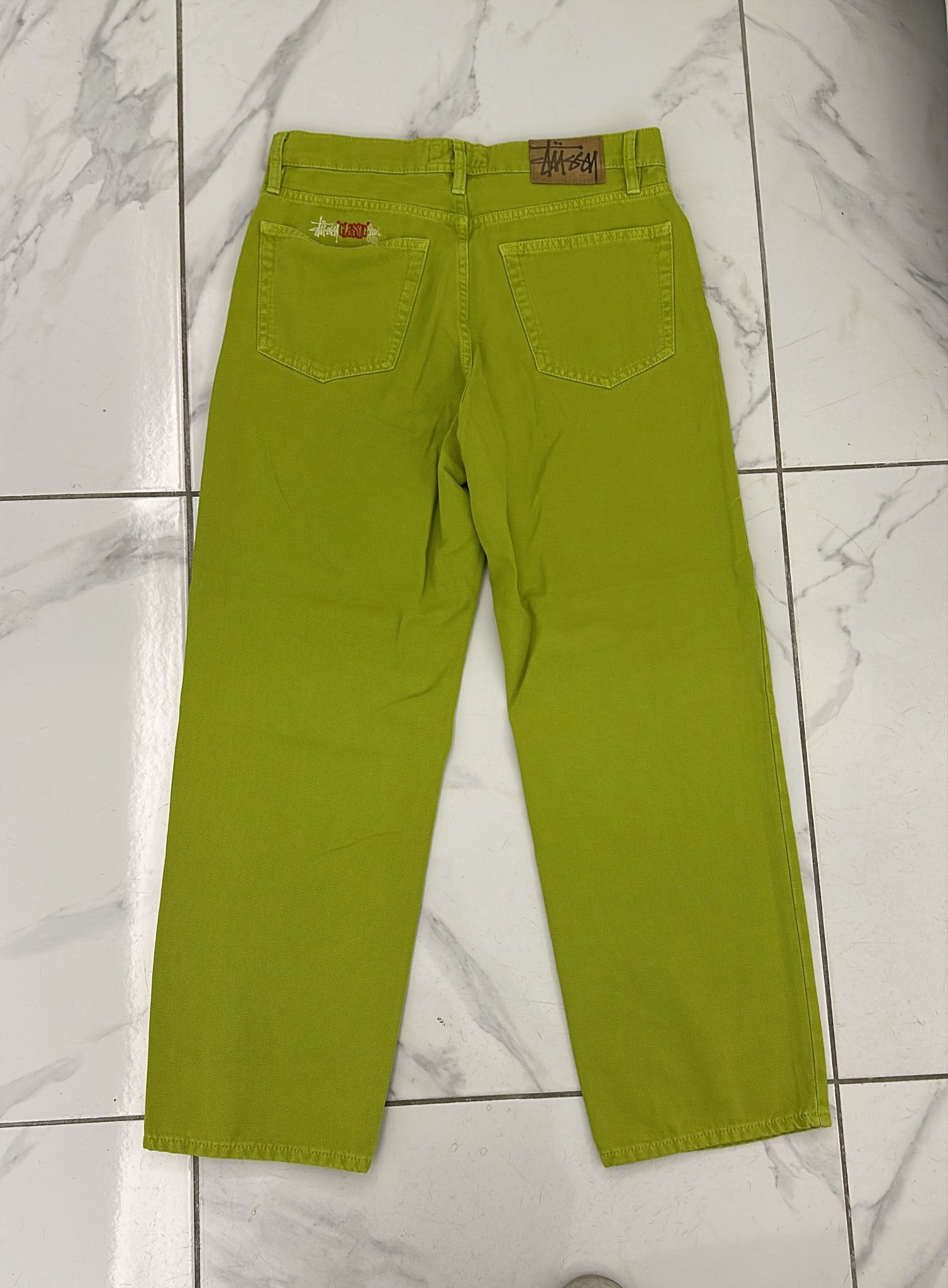 Stussy Stussy Classic Jean Washed Canvas “Cactus” 32 Size US 32 / EU 48 - 1 Thumbnail