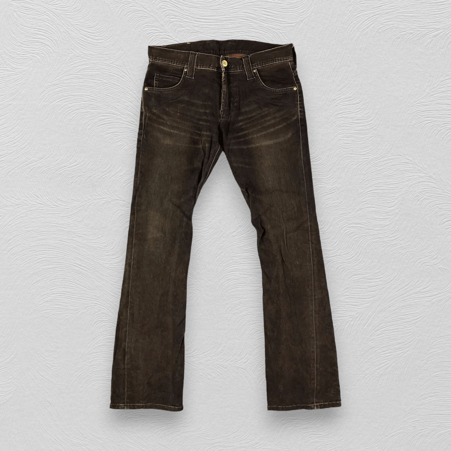 Lee Vintage Lee Jeans Faded Brown Flare Denim KJ1660 Size US 30 / EU 46 - 1 Thumbnail