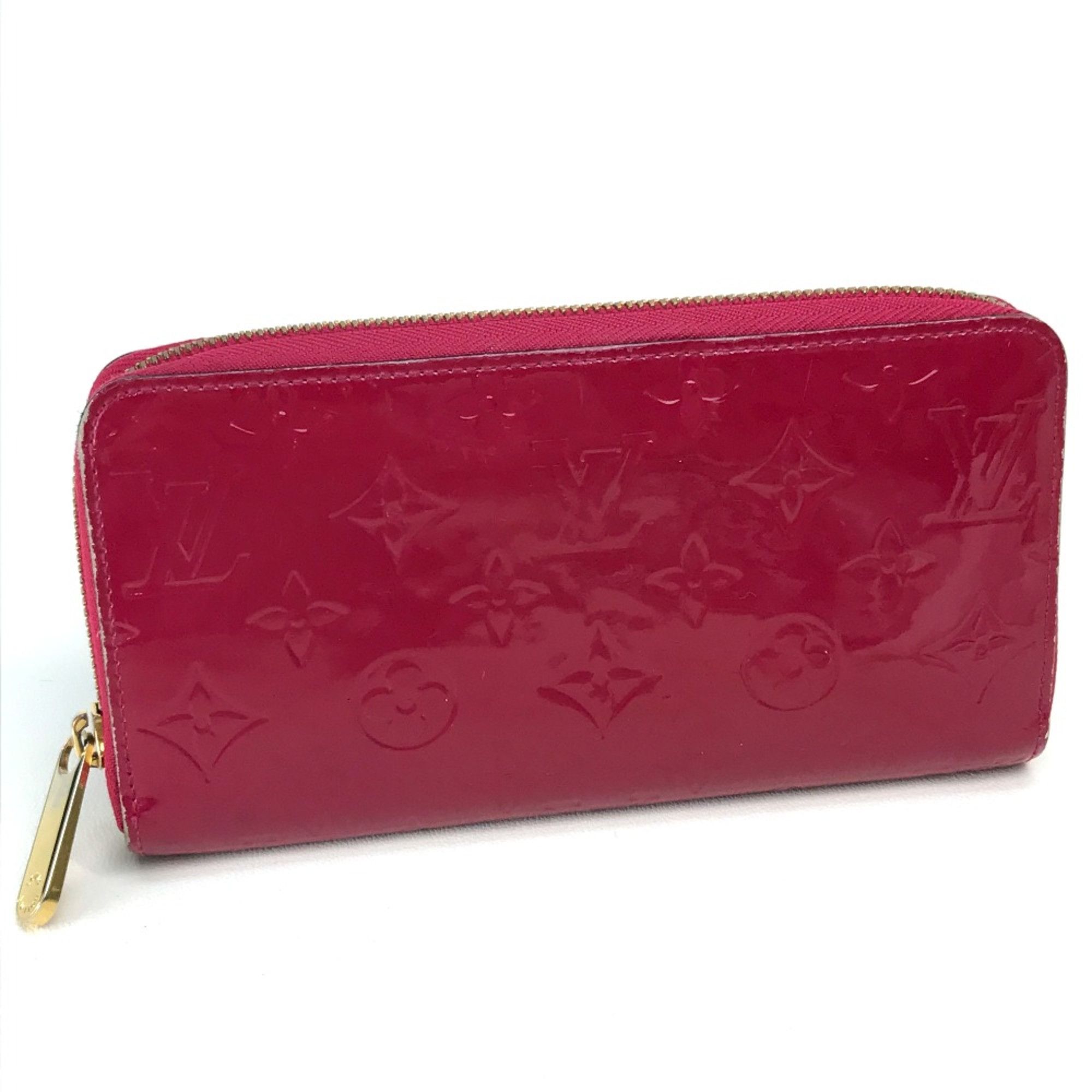 Louis Vuitton Louis Vuitton M91597 MonogramVernis Long Wallet Rose Andian Dark Pink Based Size ONE SIZE - 1 Thumbnail