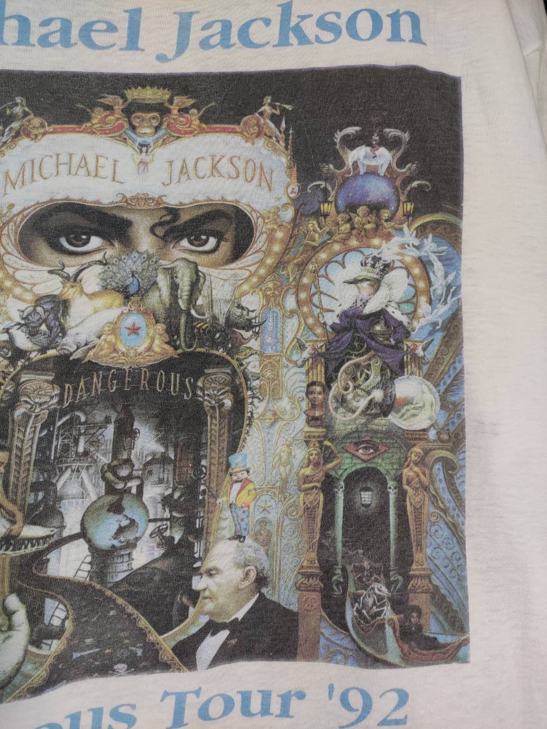 Michael Jackson Vtg 90's Michael Jackson "Dangerous" Album Promo World Tour Size US L / EU 52-54 / 3 - 5 Thumbnail