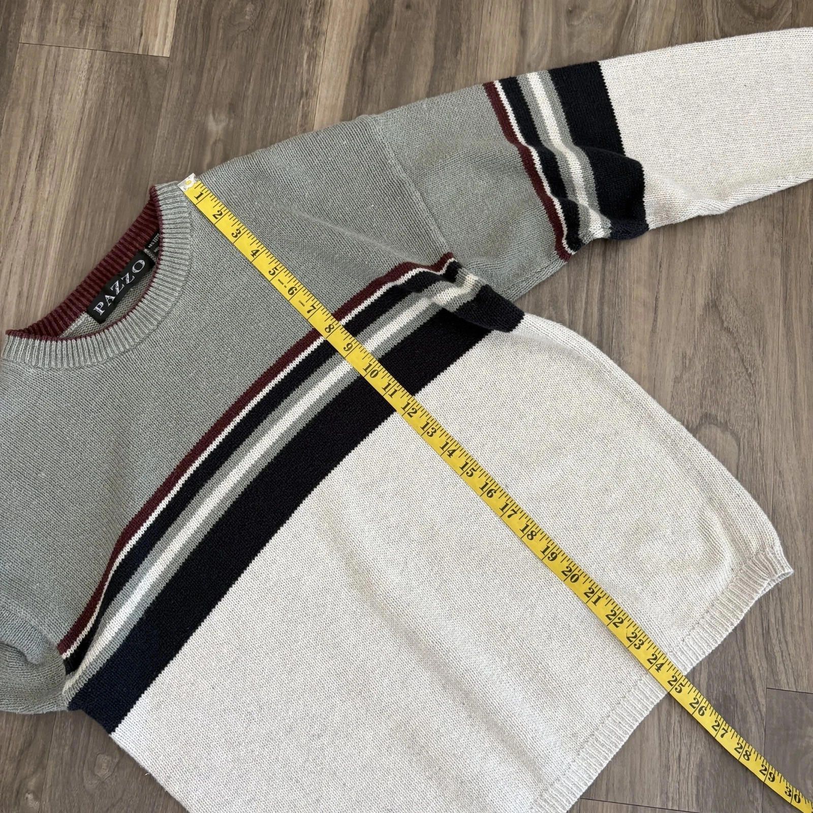 Pazzo Vintage 90s Striped Ski Sweater Size M Boxy Heavyweight Size US M / EU 48-50 / 2 - 3 Thumbnail